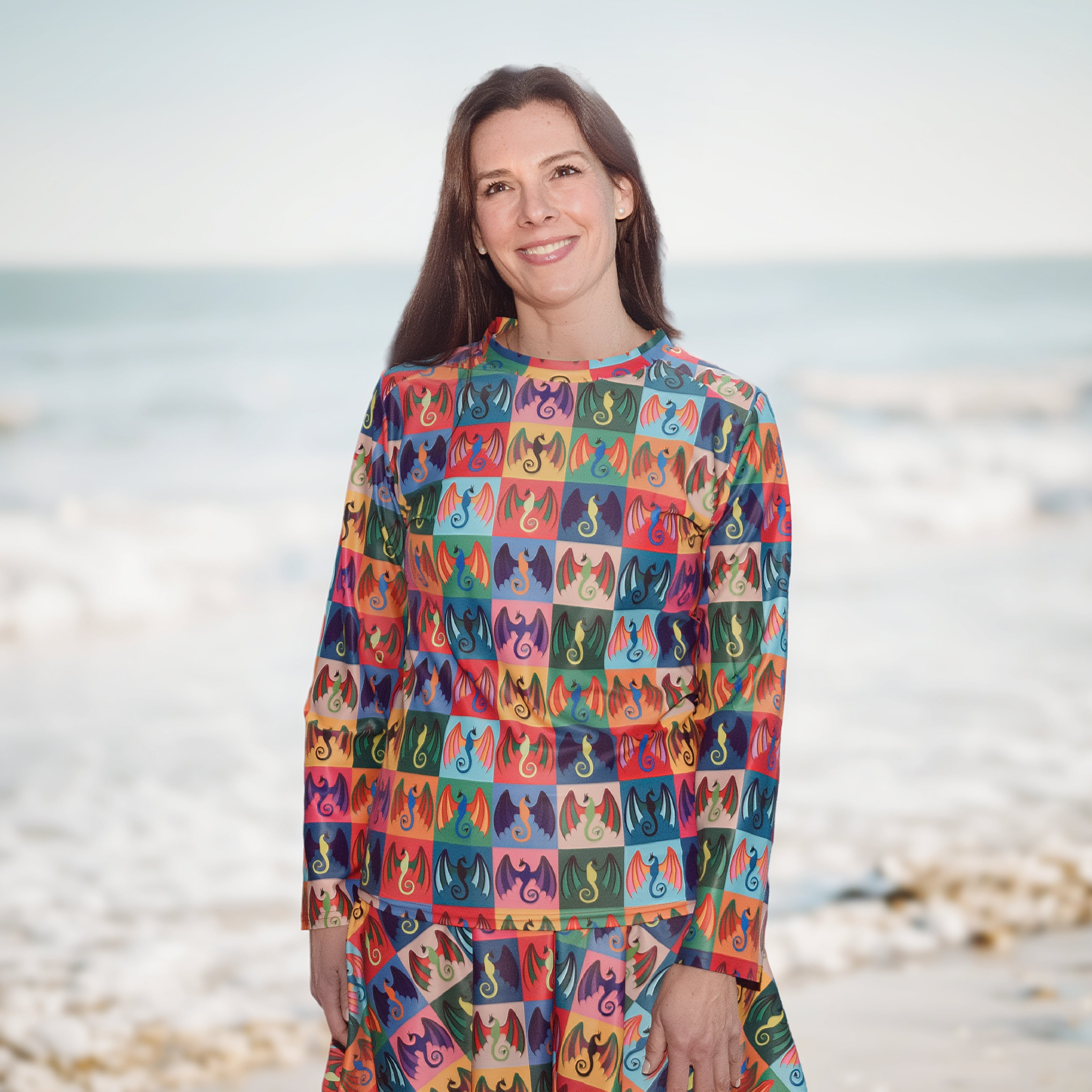 Rainbow Dragons Adult Rash Guard