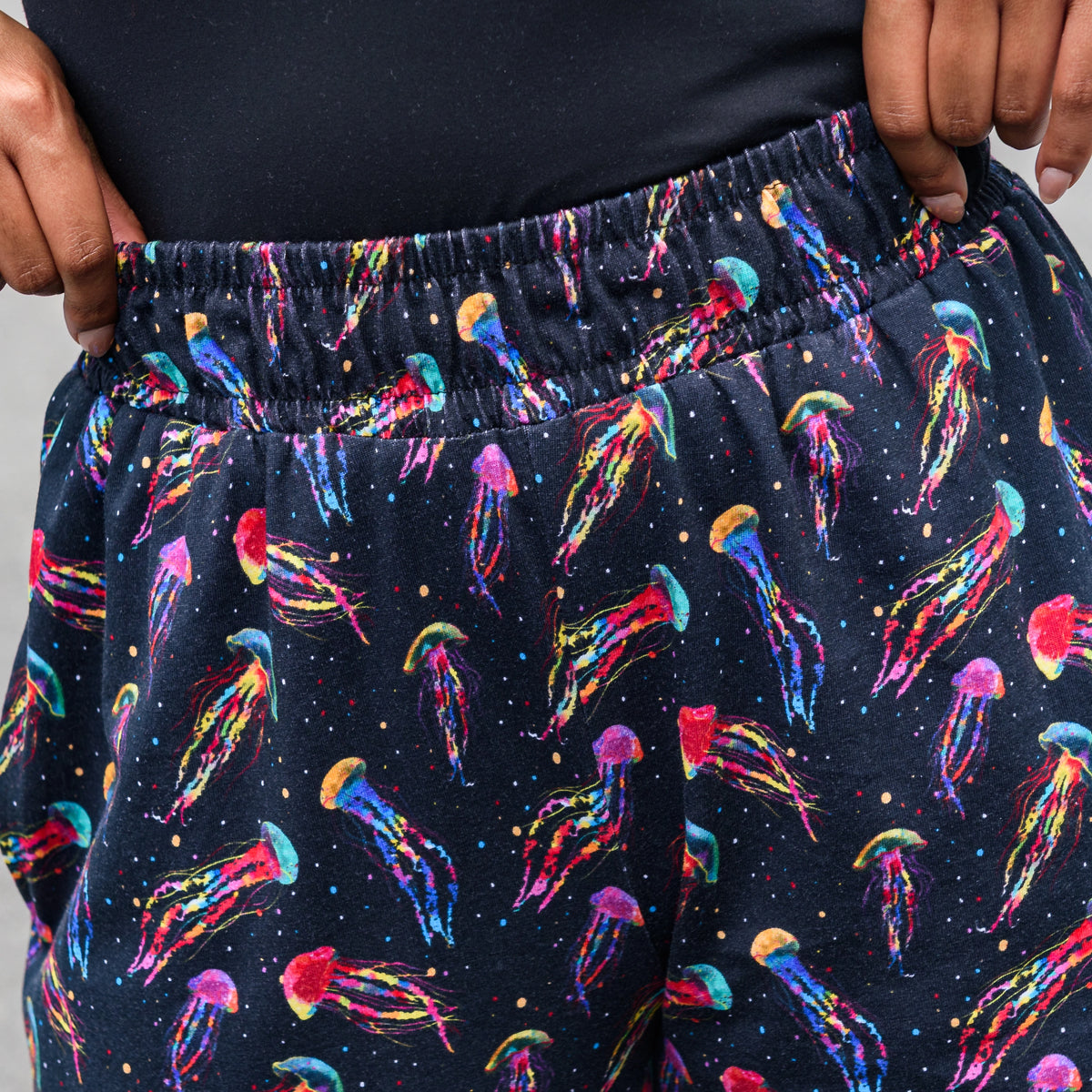 Rainbow Jellyfish Palazzo Pants with Pockets