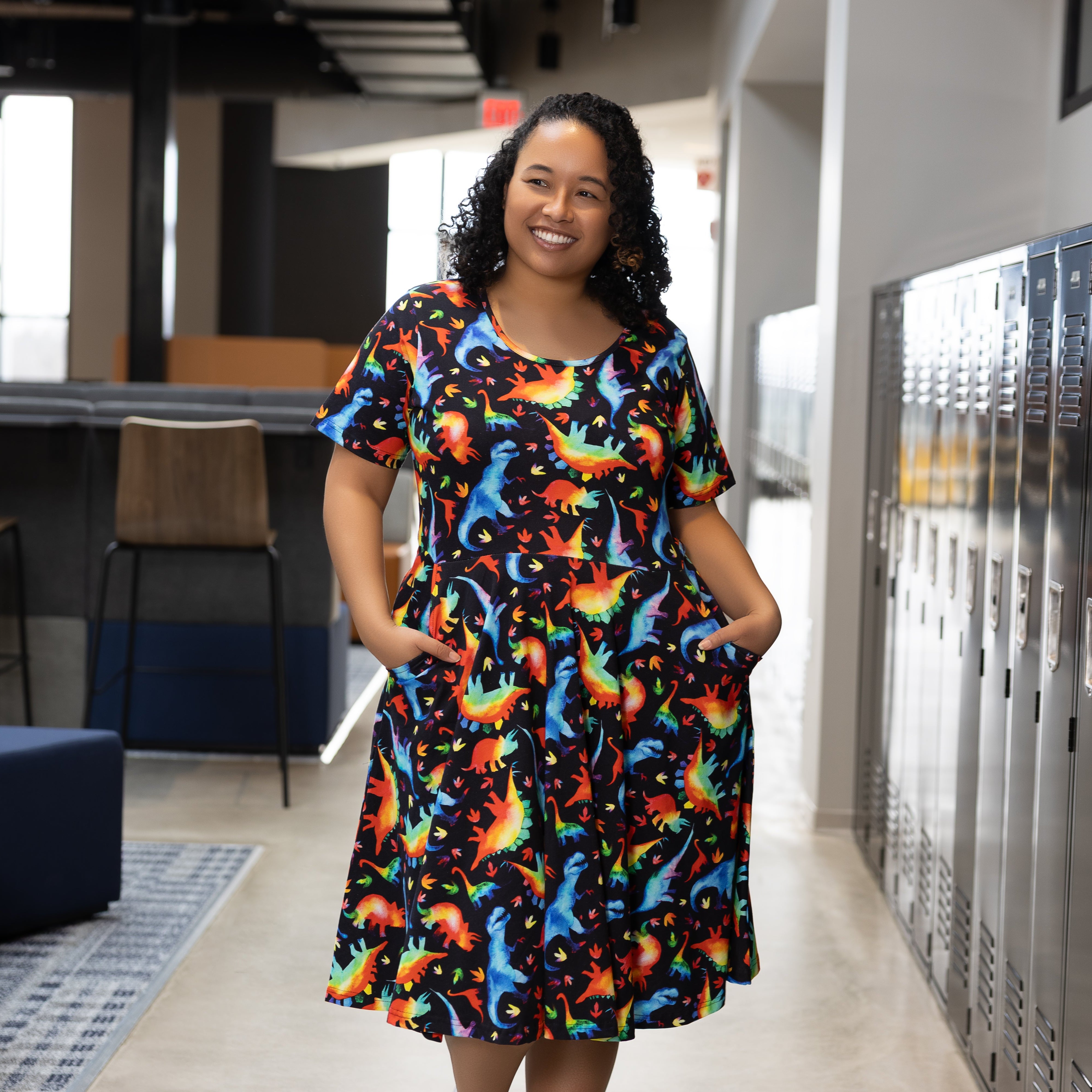 Rainbowsaurus Twirl Dress - Main Image