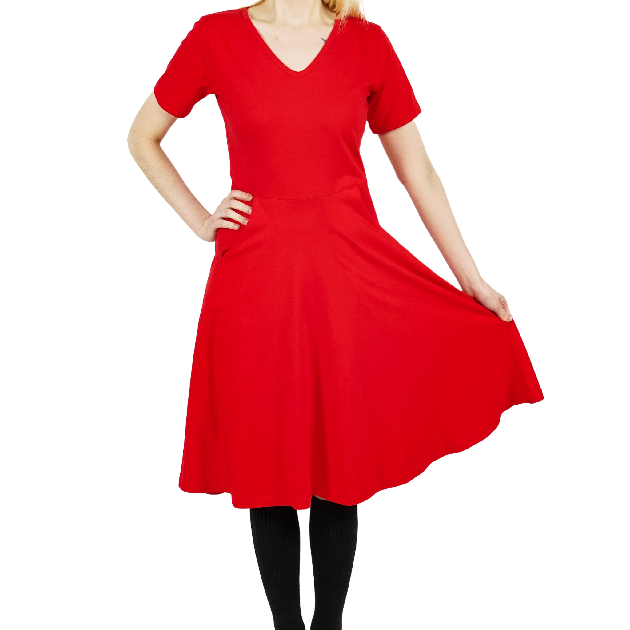 Red-ioactive Fit & Flare Dress