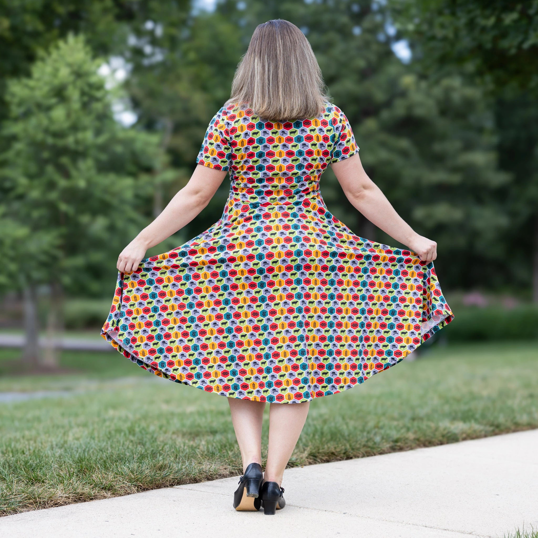 Resource Hexagon Twirl Dress
