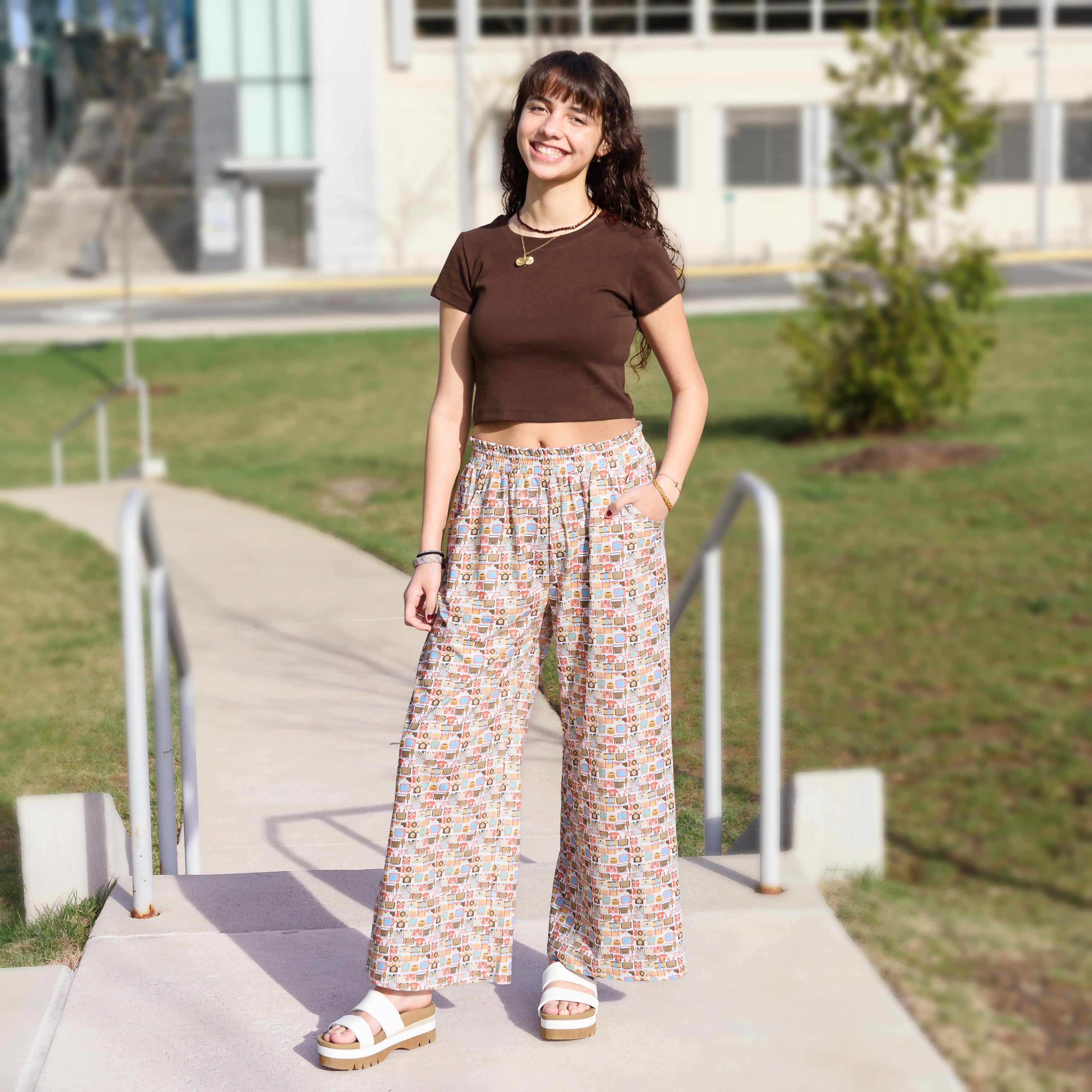 Tech Throwback Juniors Palazzo Pants with Pockets