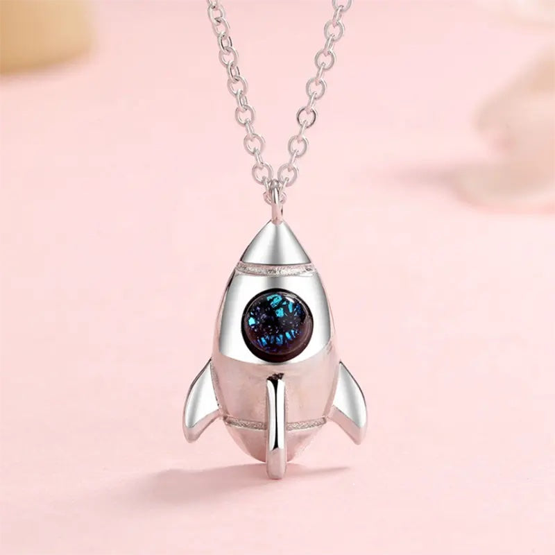 Rocket Sterling Silver Necklace