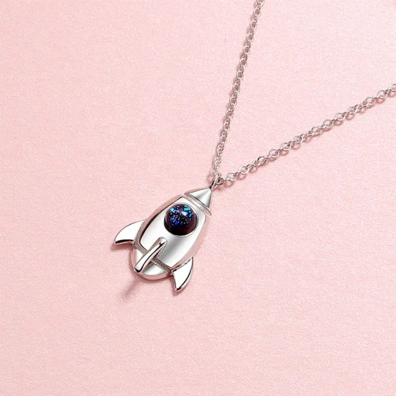 Rocket Sterling Silver Necklace