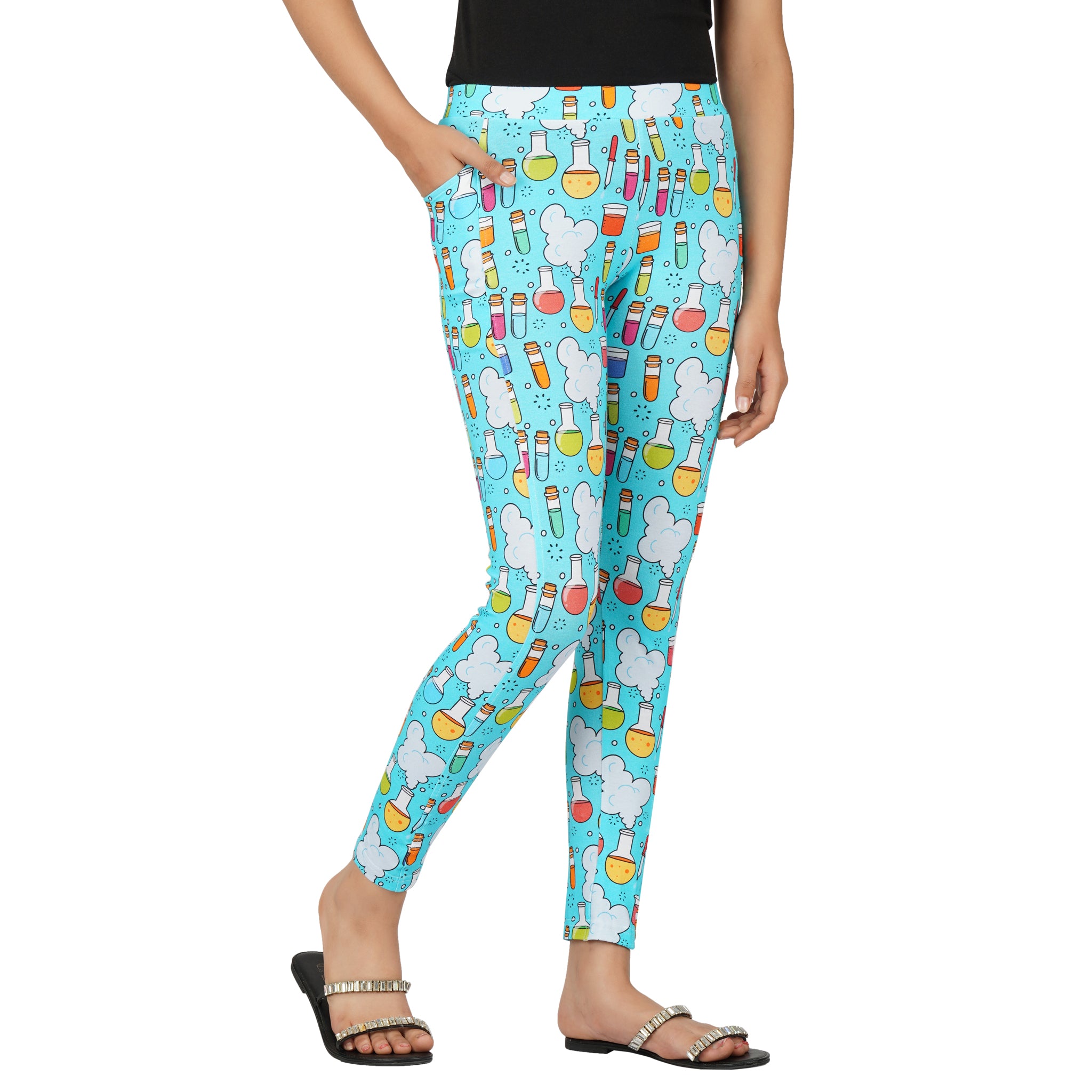 Science Equipment Kids Leggings with Pockets