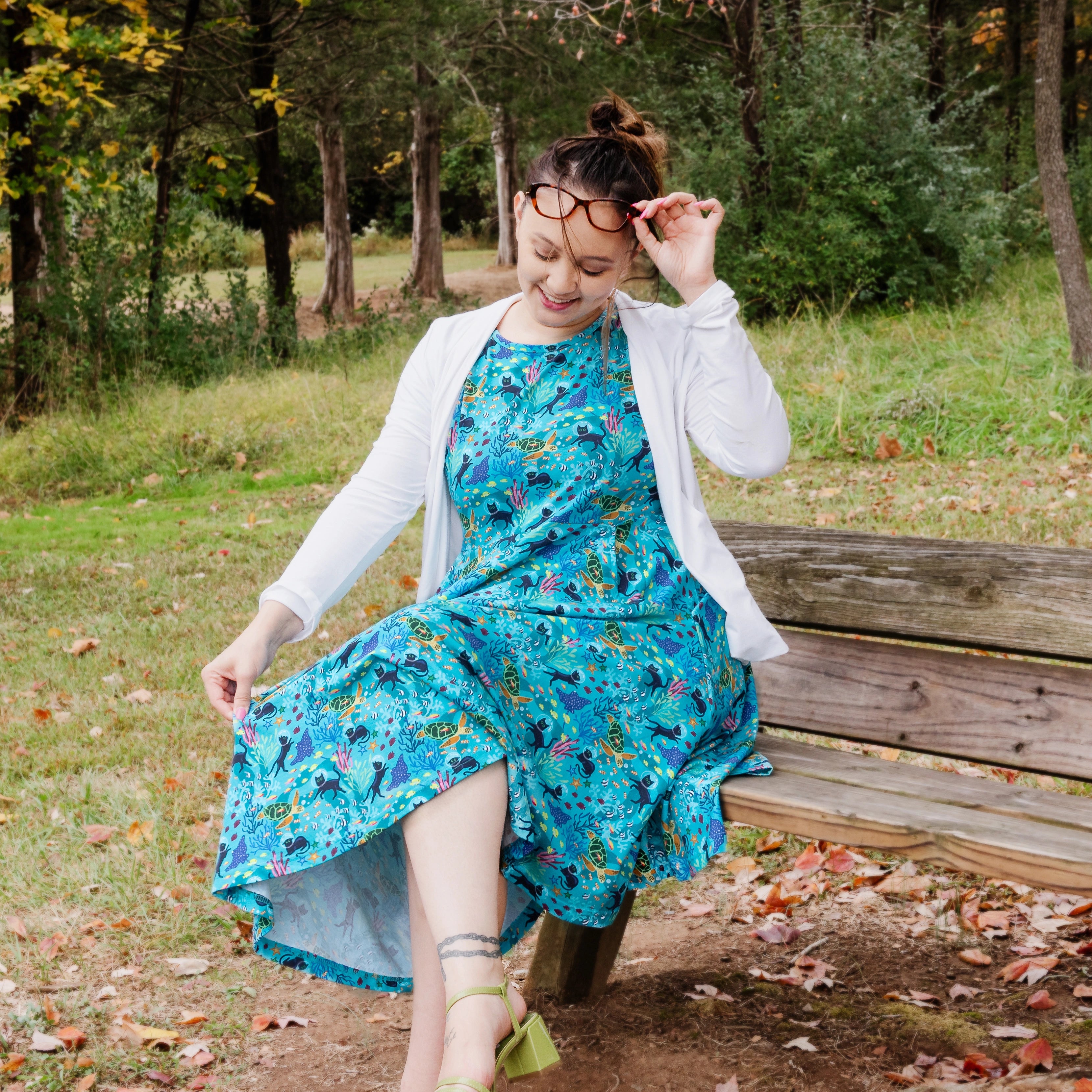 Seabed Exploration Petite Twirl Dress