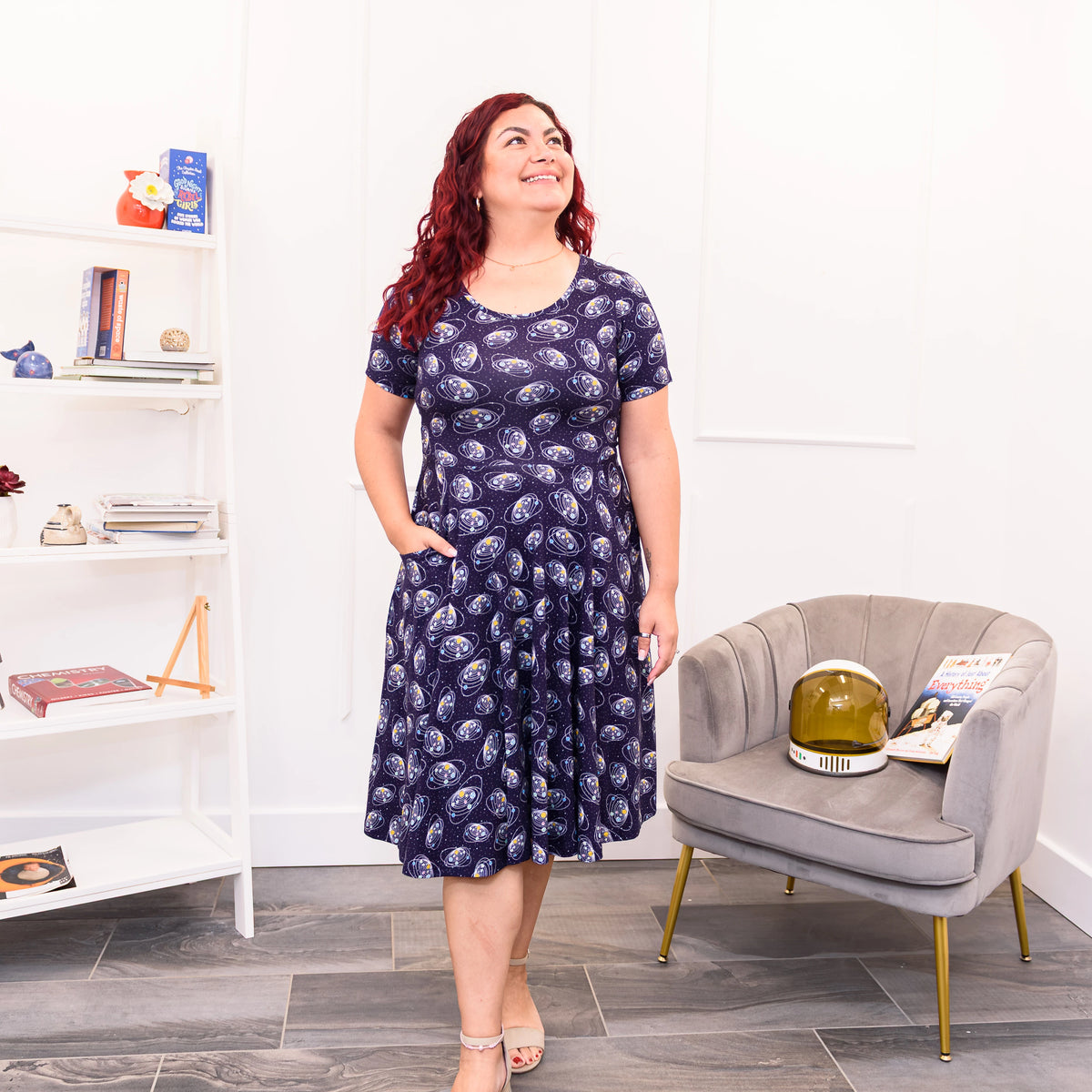 Solar System Twirl Dress with Pockets