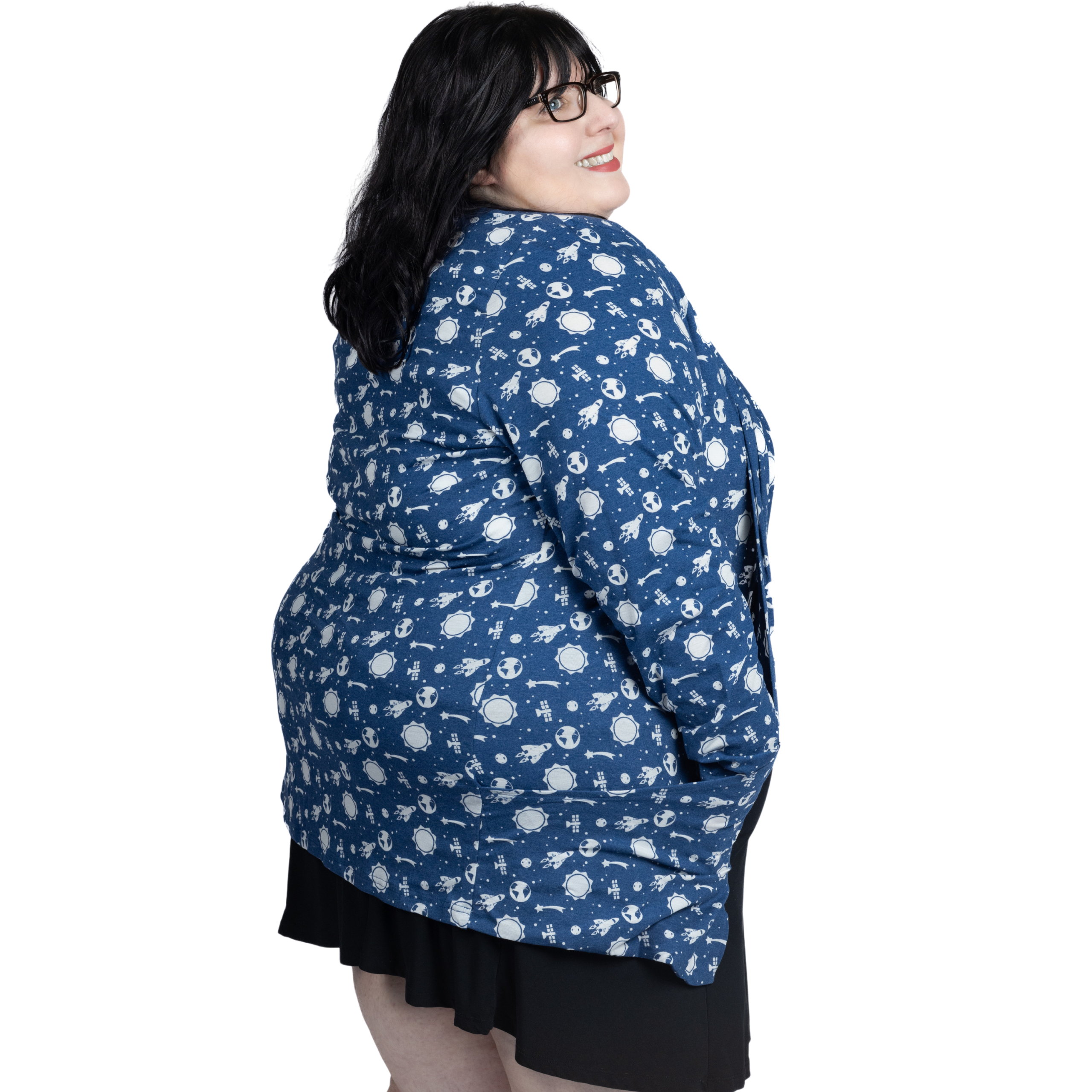 Space Exploration Burnout Cardigan