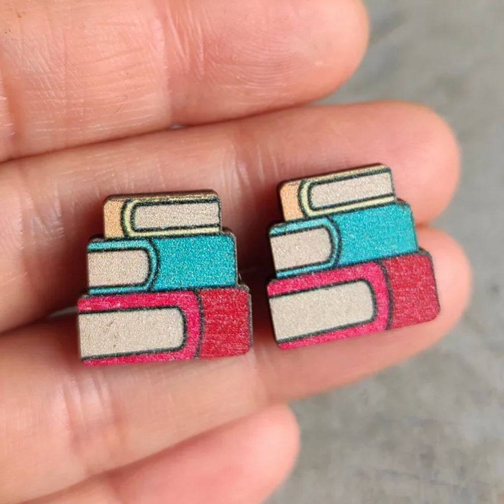 Book Stack Library EarringsColor Book Earrings Multicolor Pendant Library  Accessories Essential Earrings for SchoolBack to School Retro Library Pile  of Books Earrings  Amazoncouk Everything Else