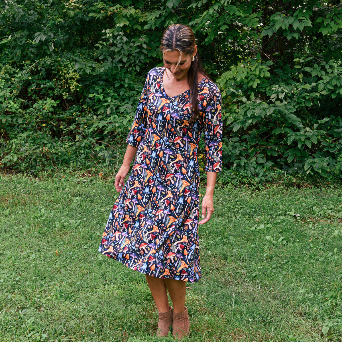 Stardust & Spores A-Line Dress with Pockets