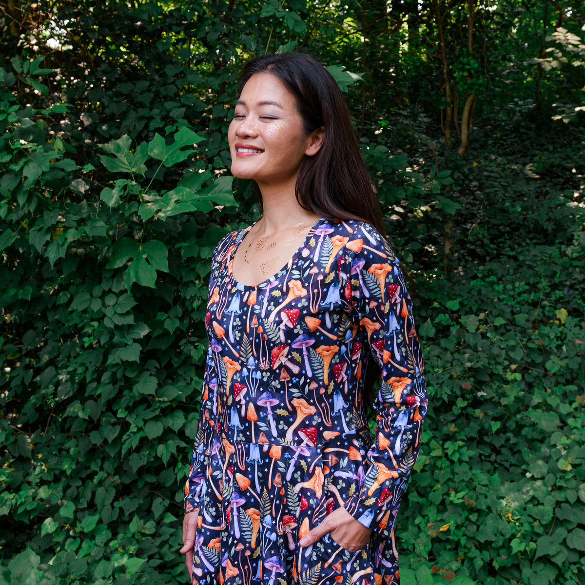 Stardust & Spores Twirl Dress with Pockets