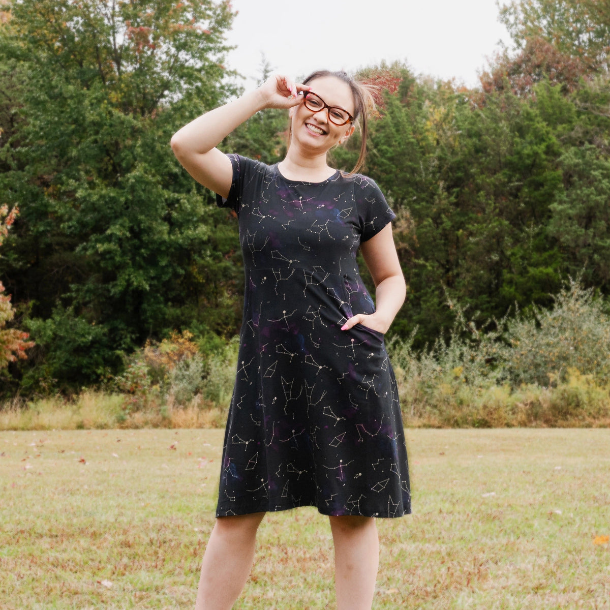 Stardust Symphony Petite A-Line Dress Svaha USA SP Stardust Symphony Petite A-Line Dress Svaha USA SP