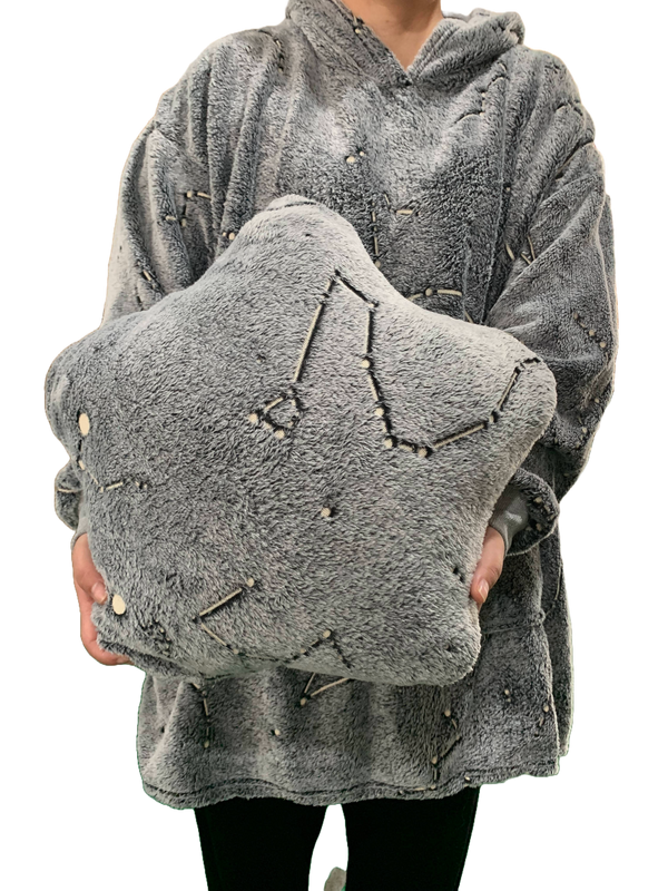 Star Plushie with Constellations Adults Blanket Hoodie