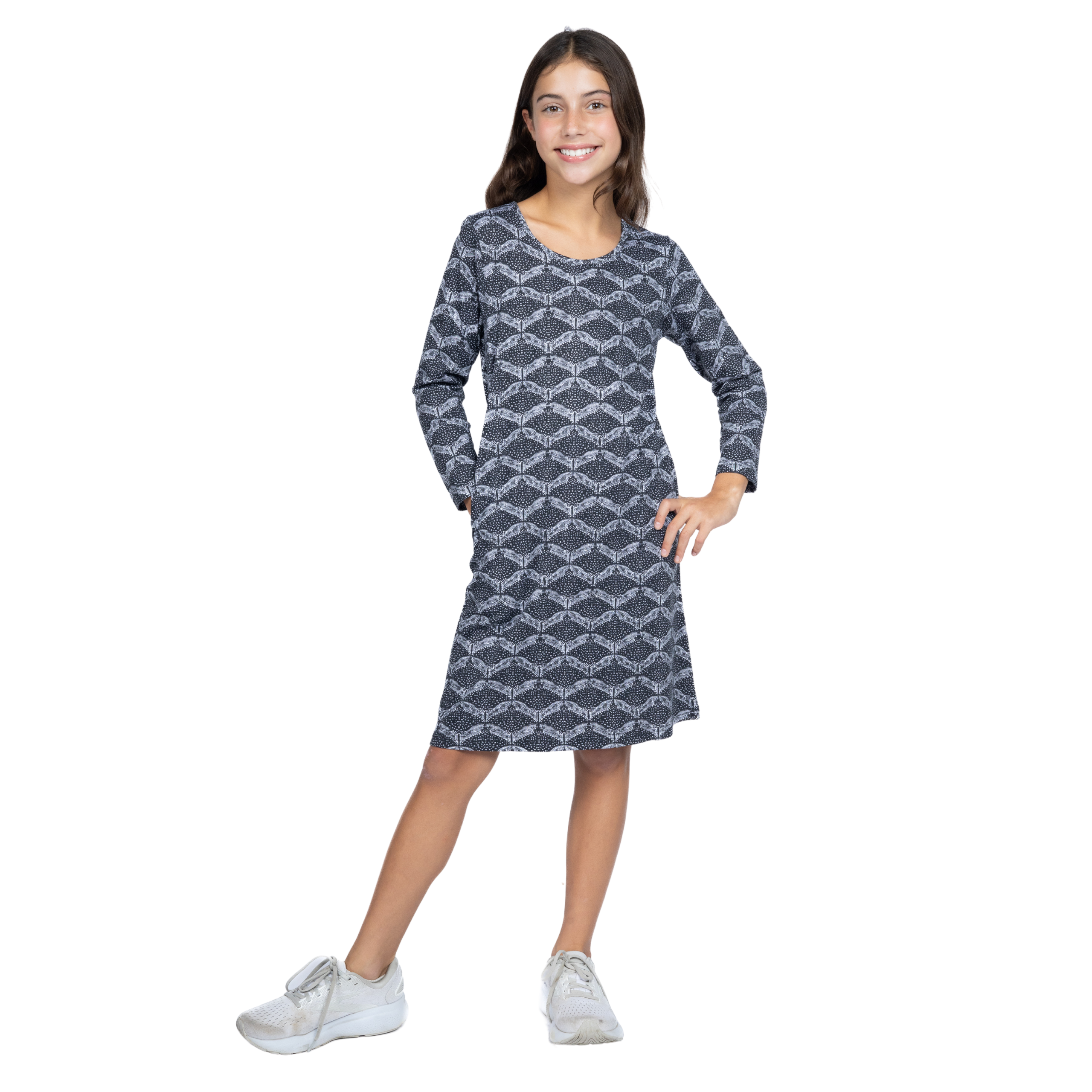 Spotted Eagle Rays Kids A-Line Dress