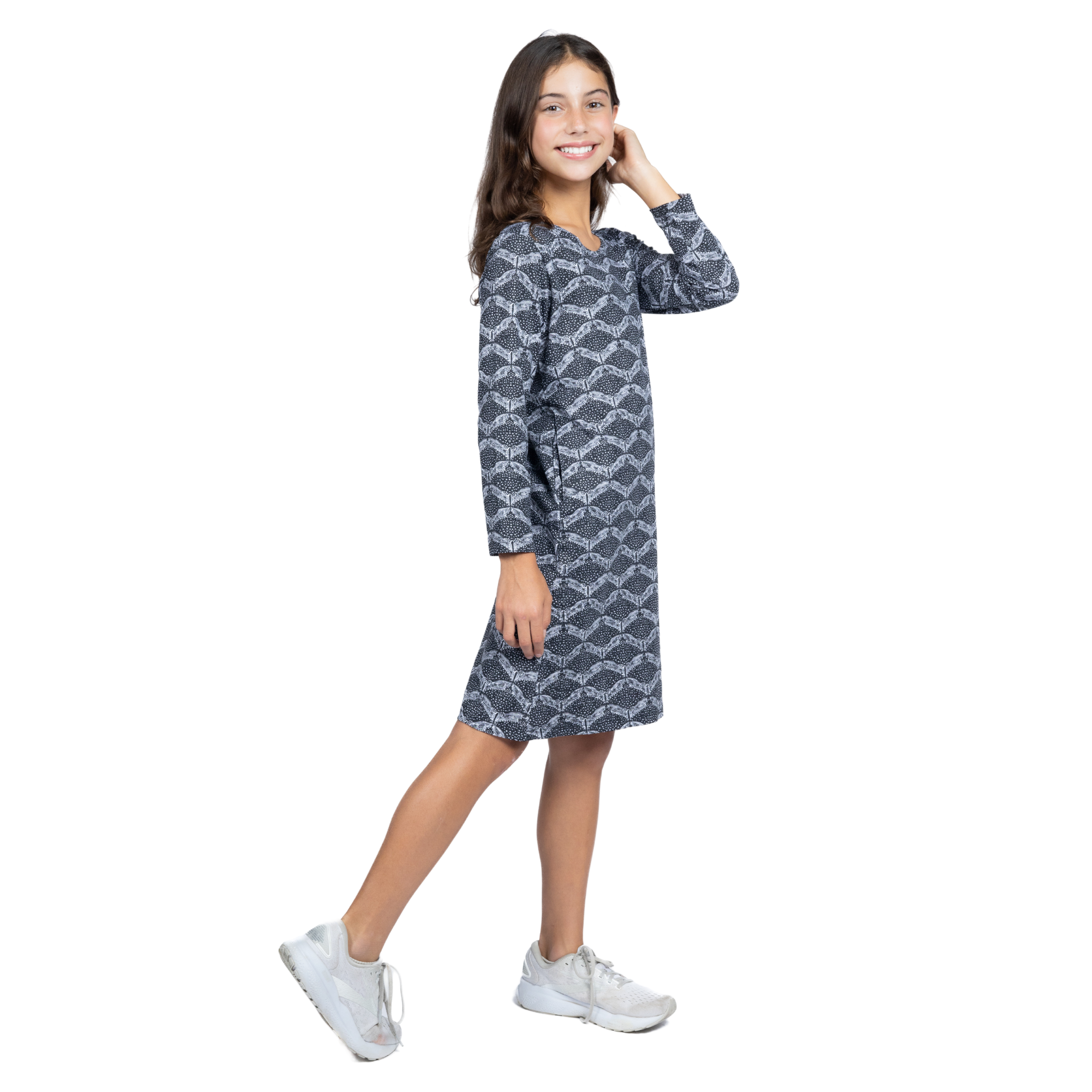 Spotted Eagle Rays Kids A-Line Dress