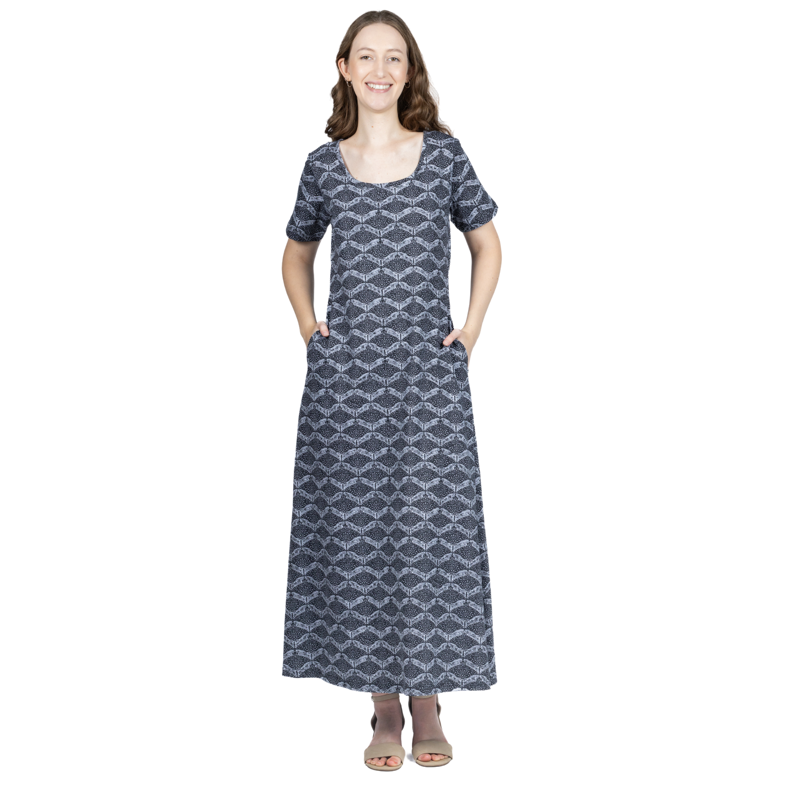 Spotted Eagle Rays Maxi Dress