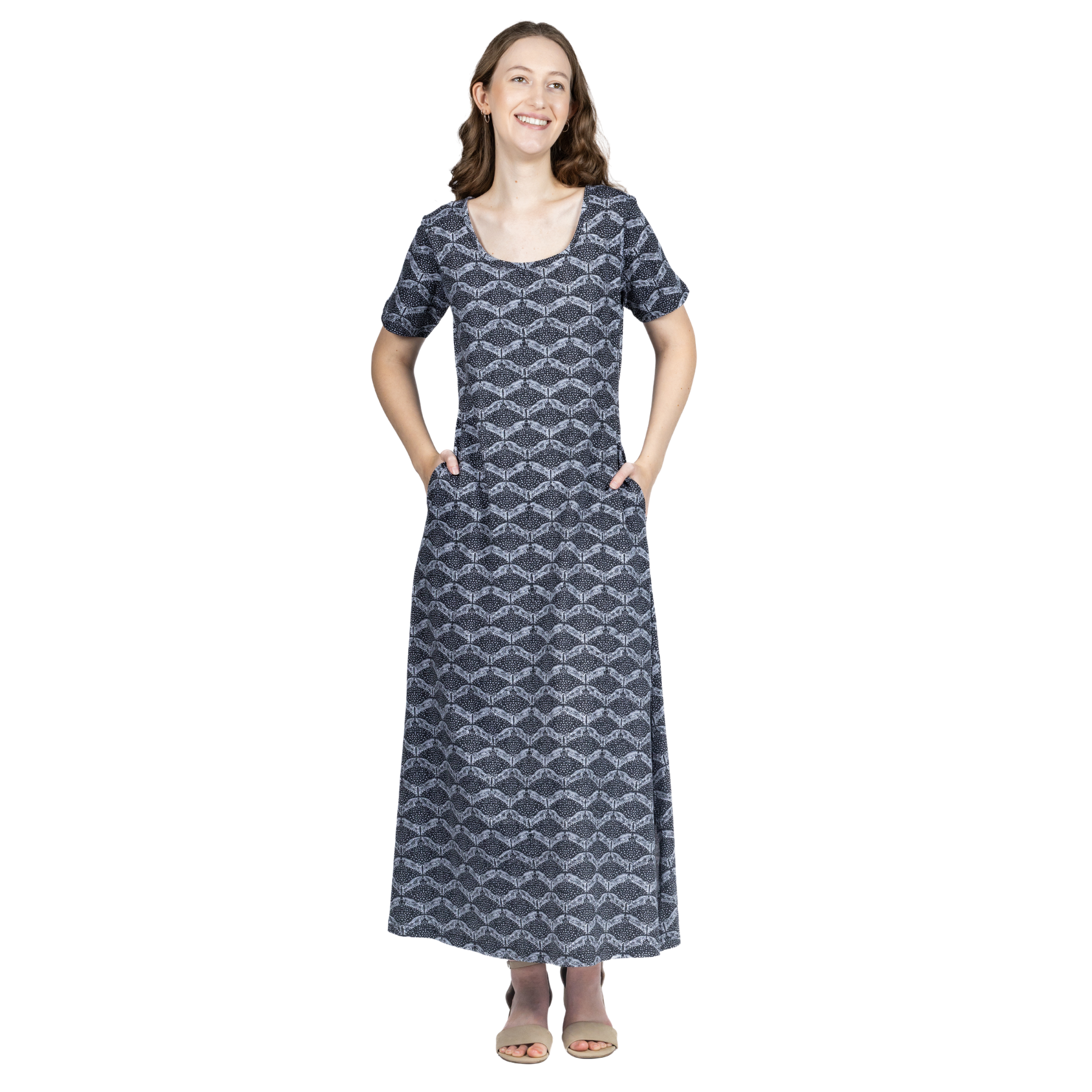 Spotted Eagle Rays Maxi Dress