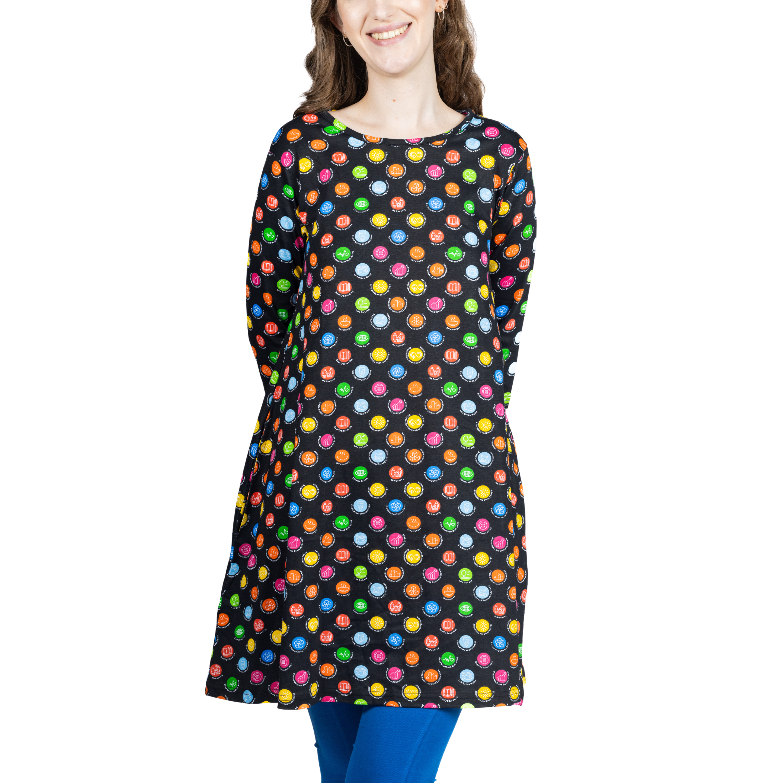 Sustainable Development Goals 3/4th Sleeves Long Tunic