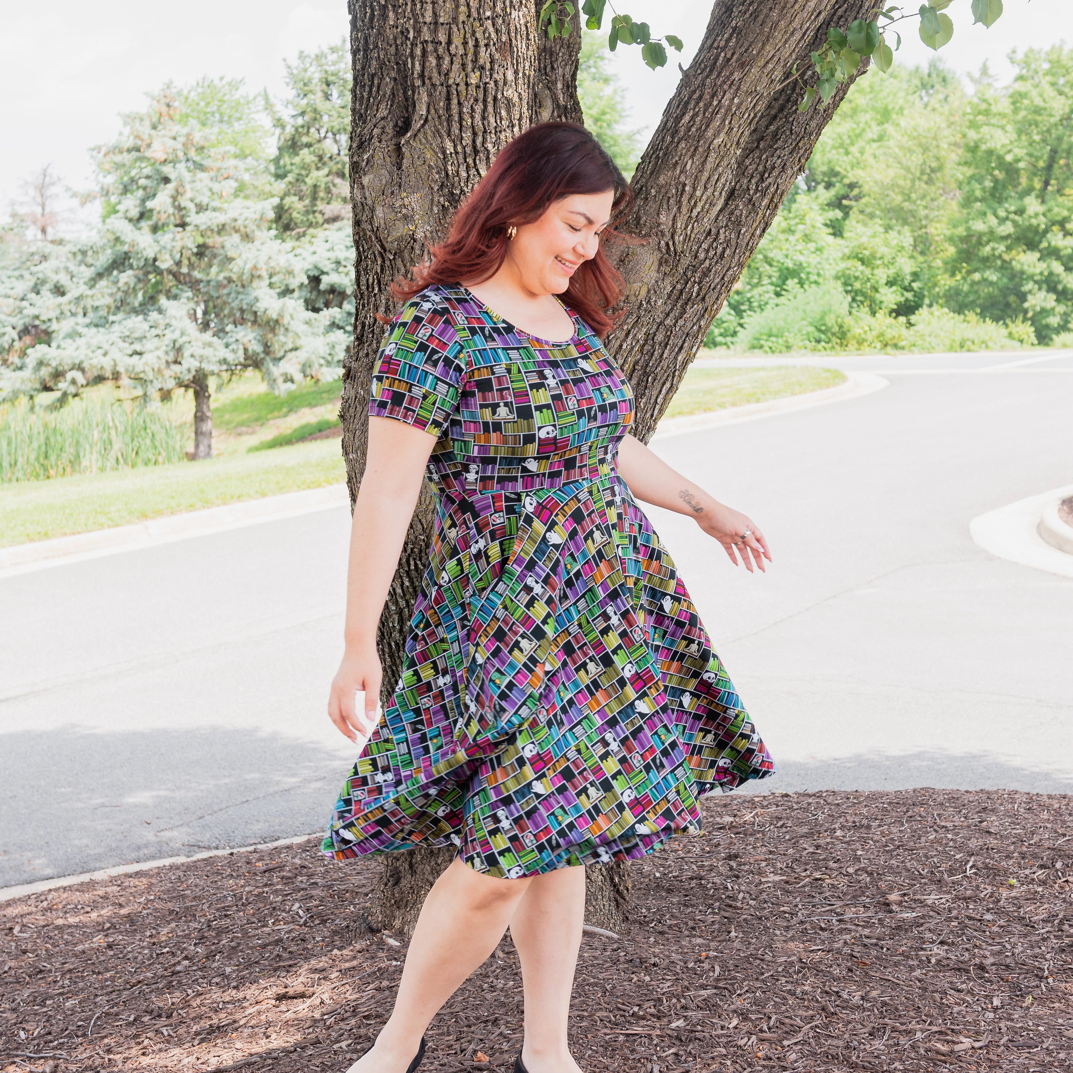 Technicolor Tales Twirl Dress with Pockets