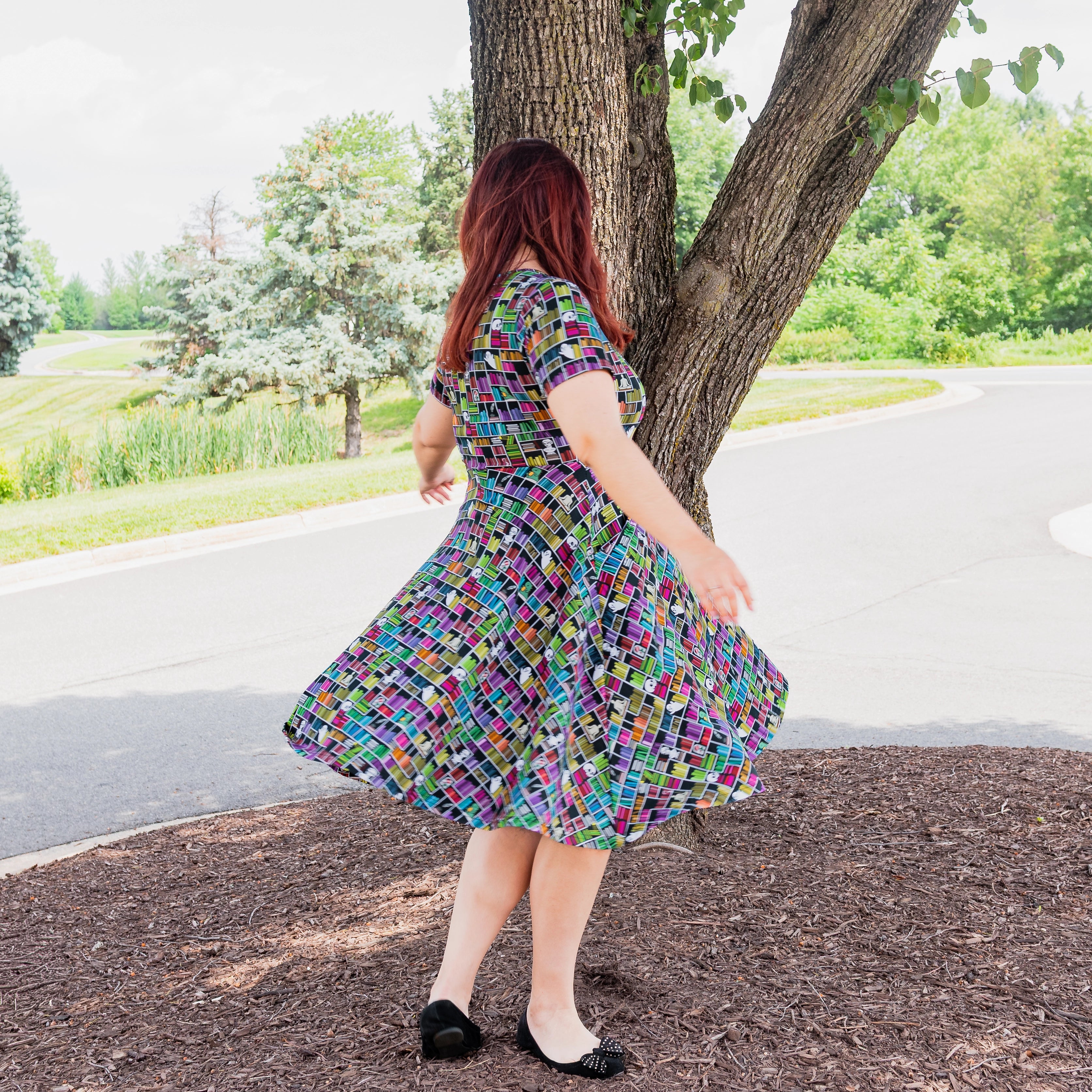 Technicolor Tales Twirl Dress with Pockets