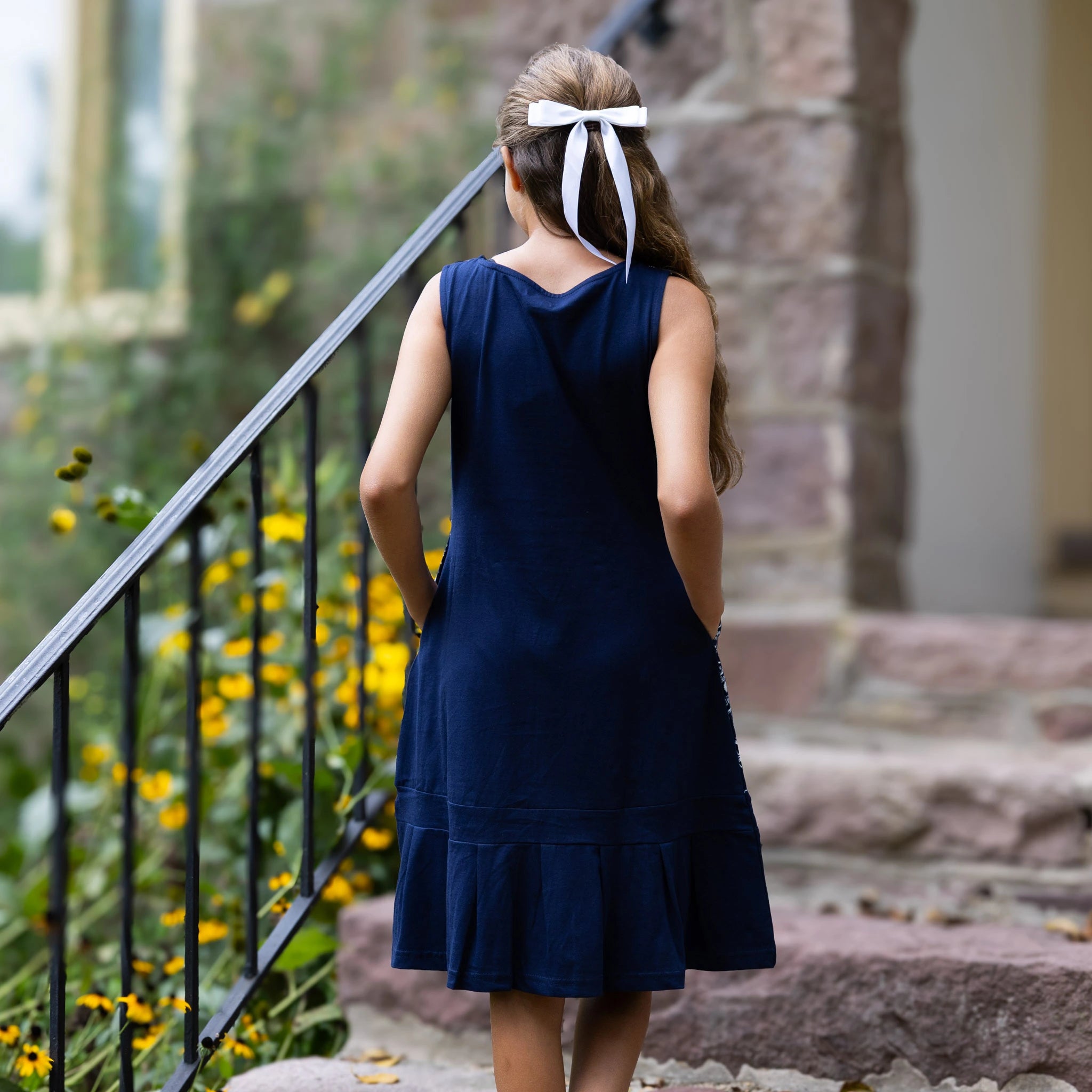 Time Zones Sleeveless Kids Dress