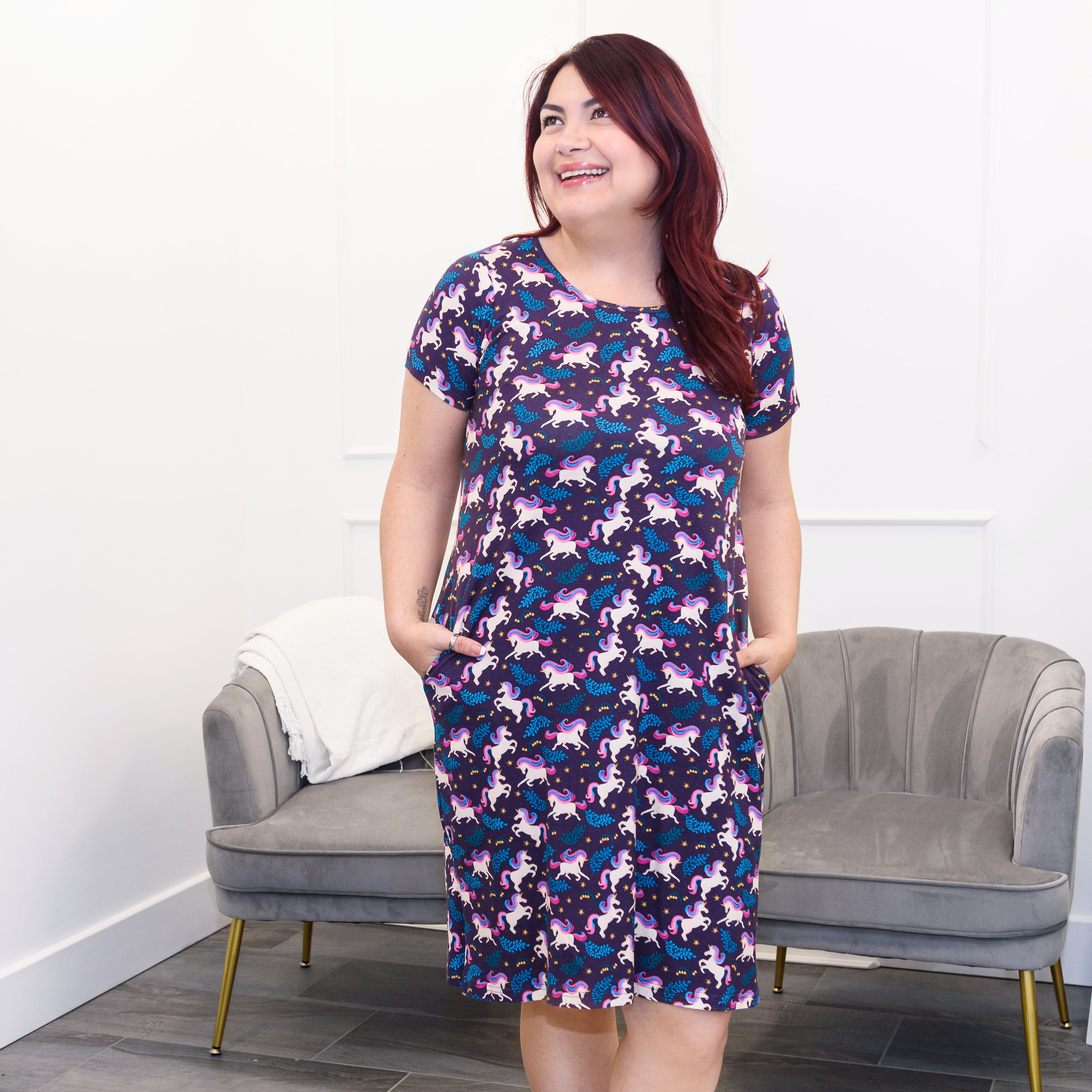 Unicorn Nightshirt with Pockets