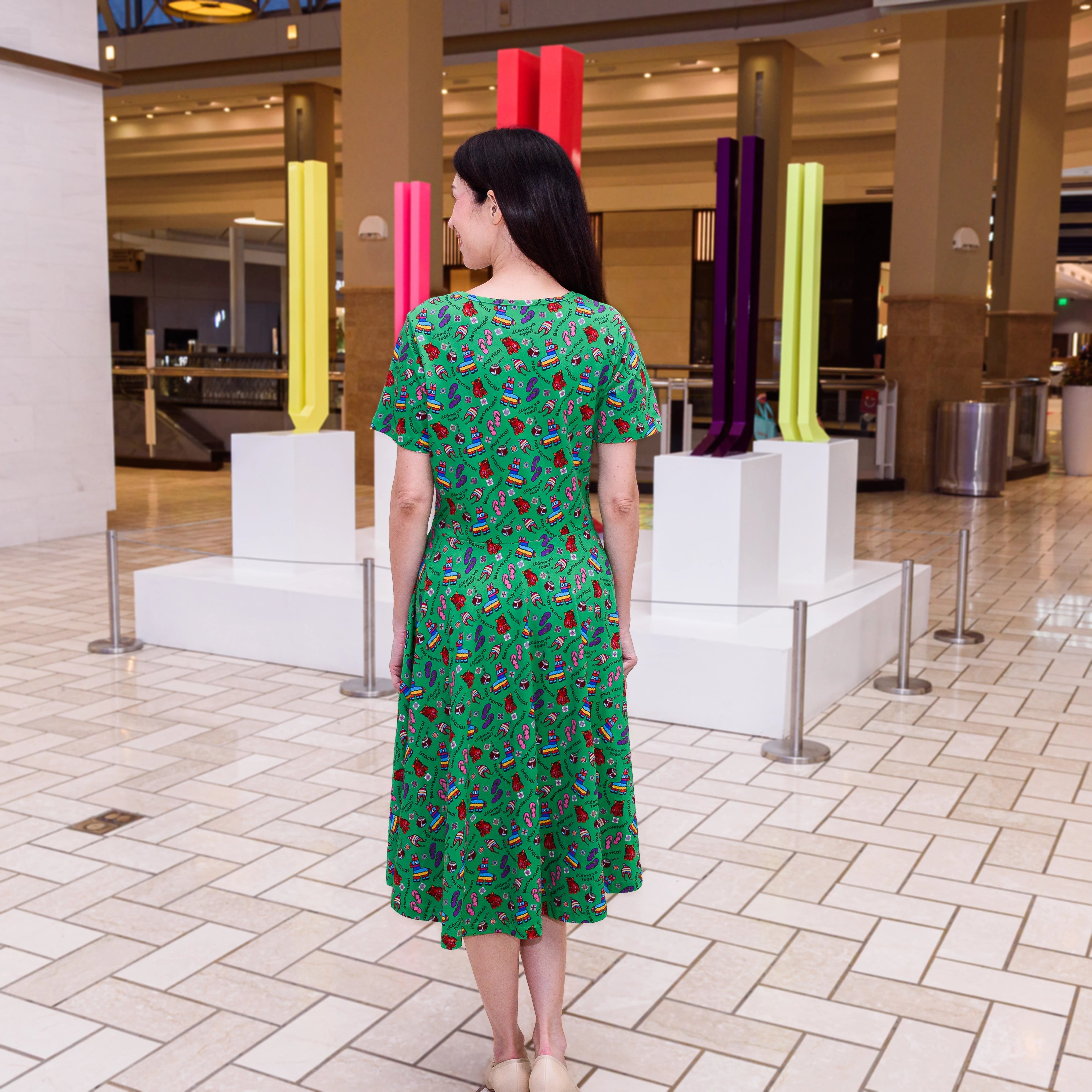 Vida de Colores Twirl Dress with Pockets