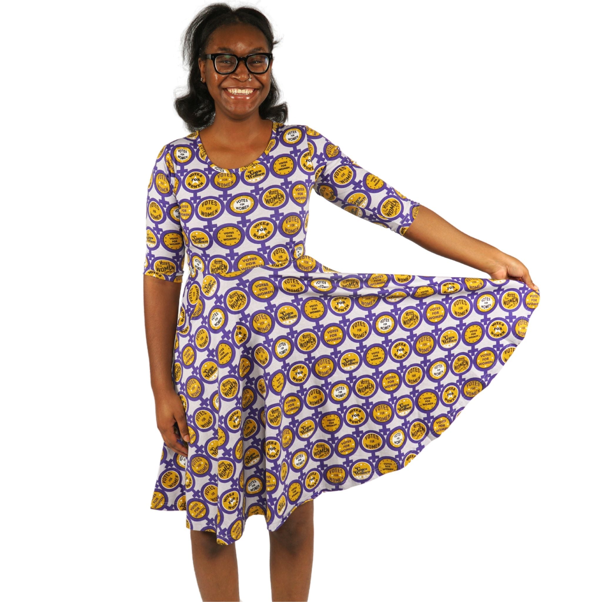 Votes For Women Twirl Dress (Larger Print)