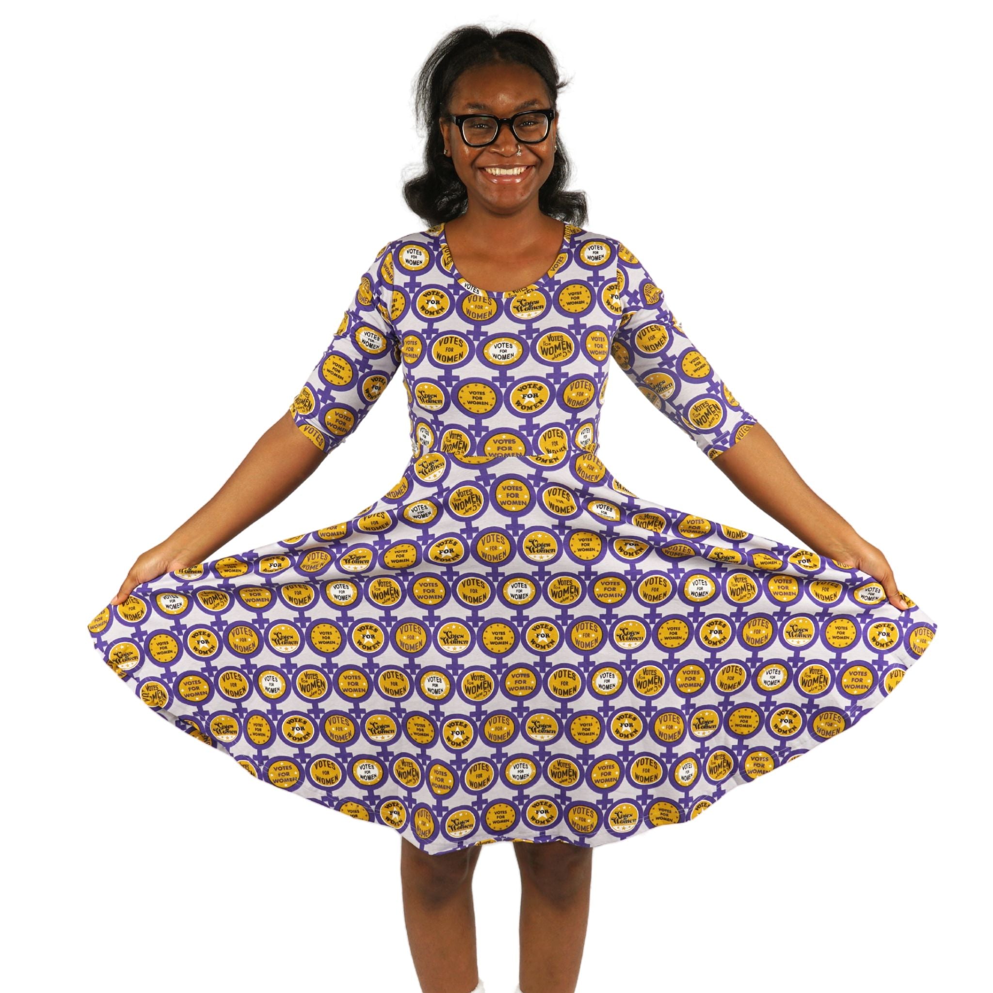 Votes For Women Twirl Dress (Larger Print)