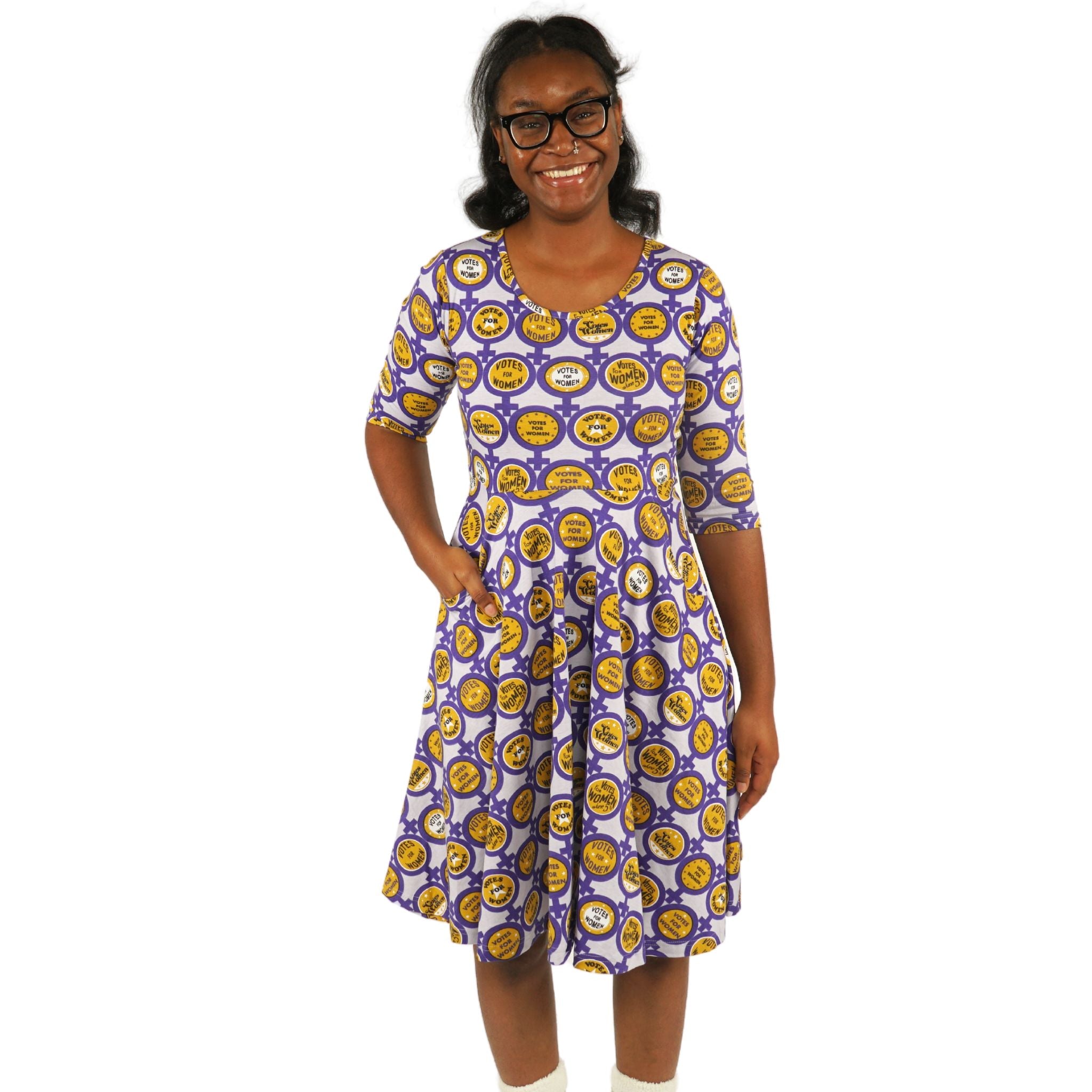 Votes For Women Twirl Dress (Larger Print)