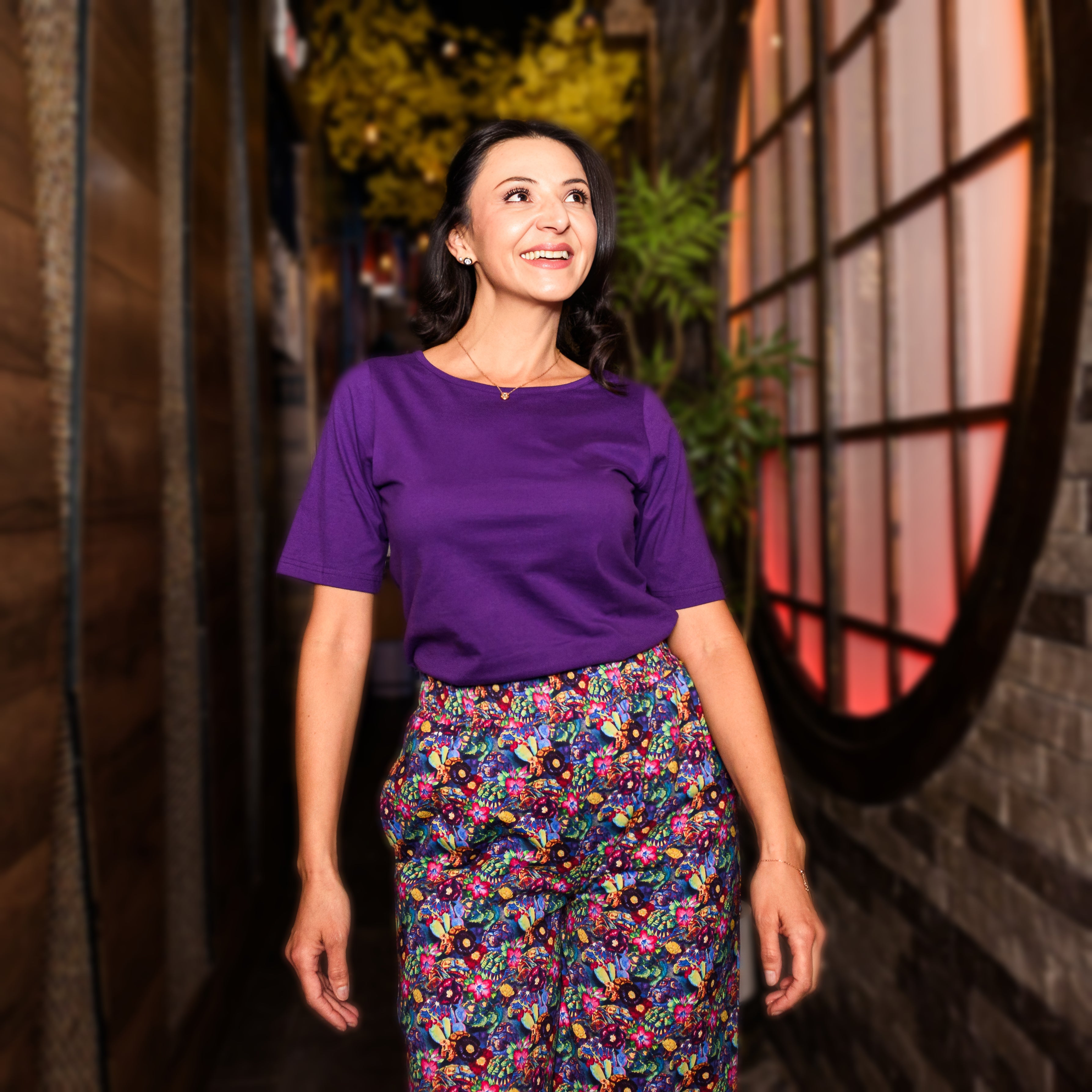 Watercolor Tortoise Palazzo Pants