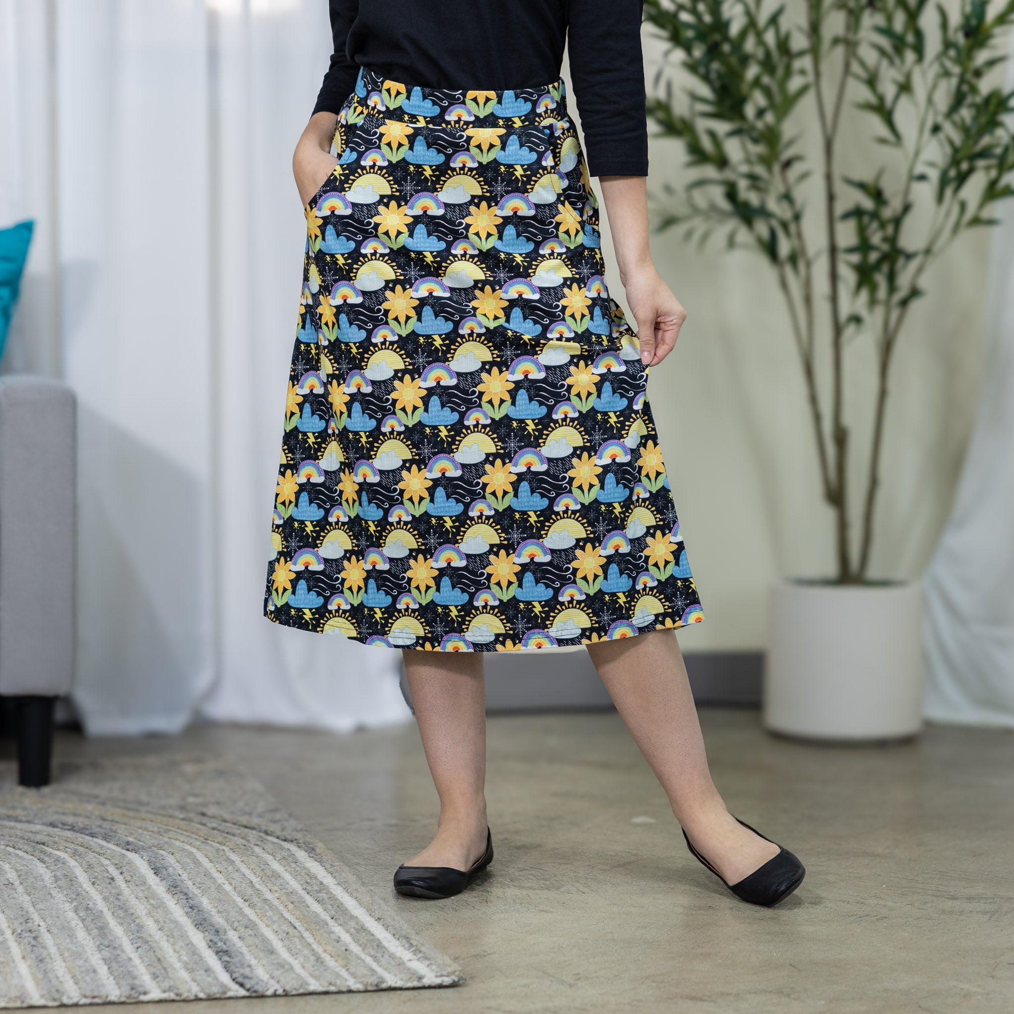 Weather A-Line Midi Skirt Svaha USA