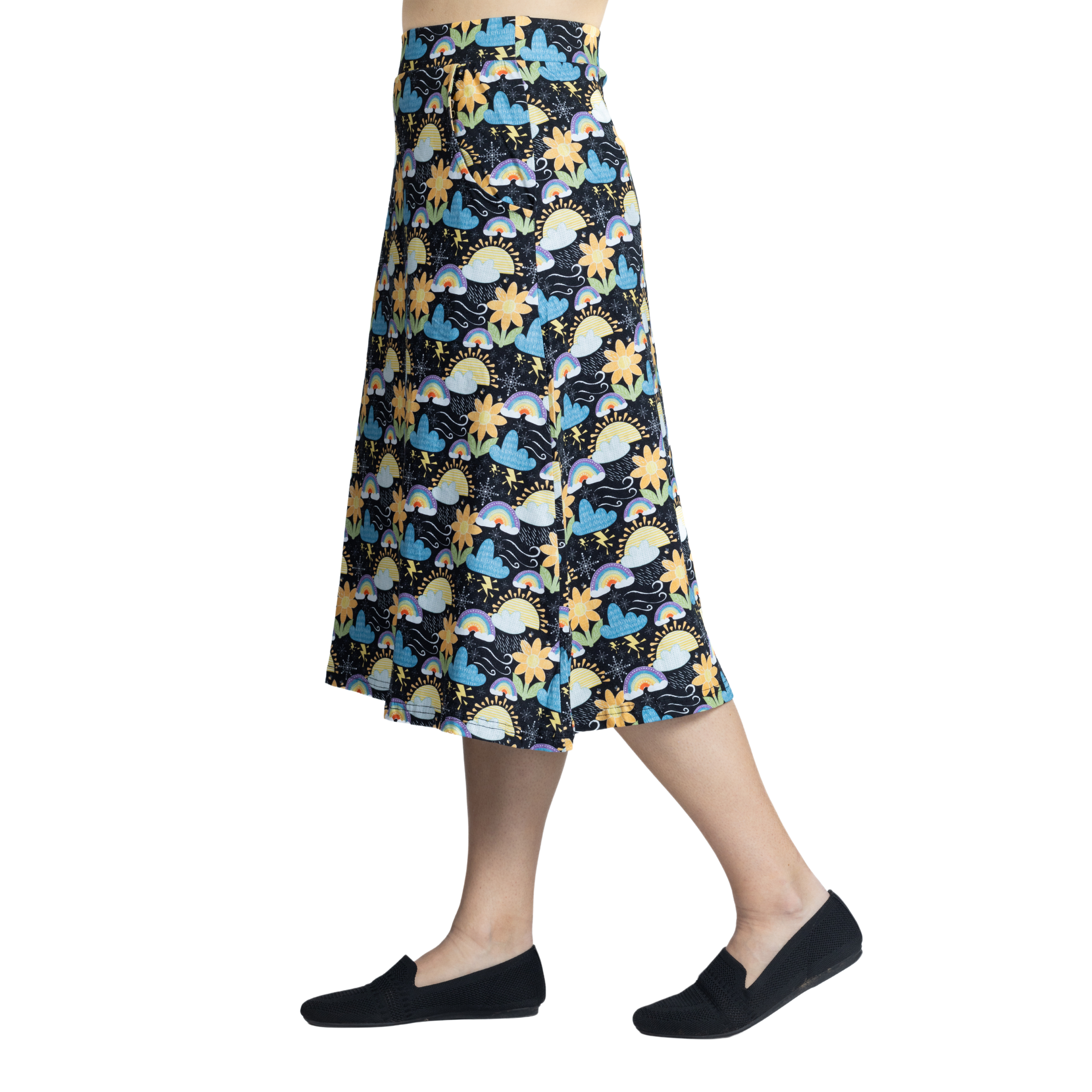 Weather A-Line Midi Skirt