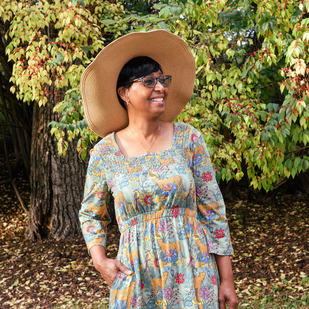 Wild Serengeti Garden Dress with Pockets