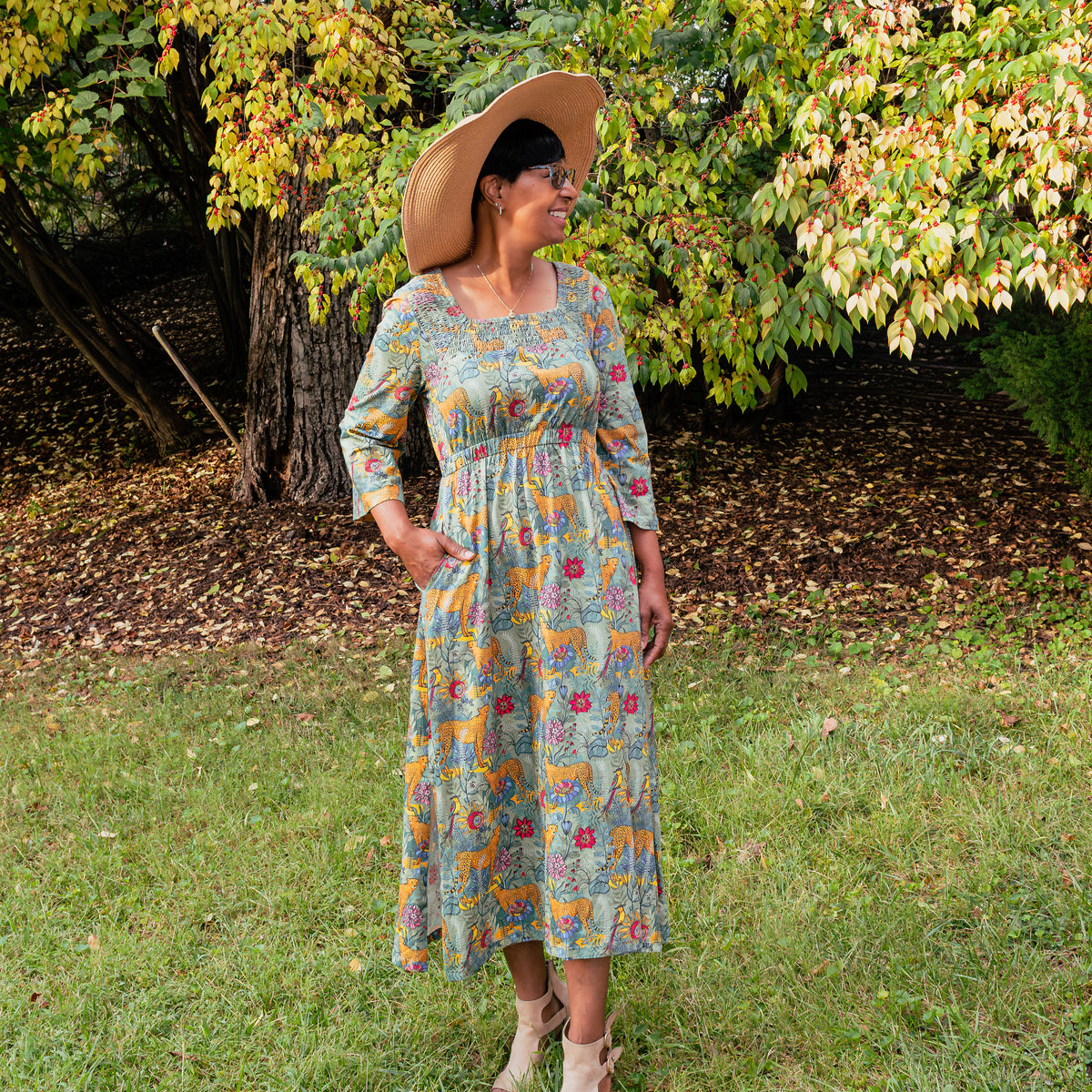 Wild Serengeti Garden Dress with Pockets
