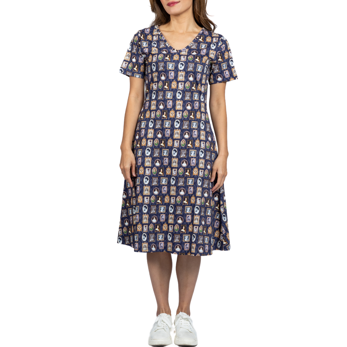 Women Authors A-Line Dress (With Waist Seam) Svaha USA