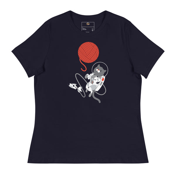 Spacewalk Cat Custom Relaxed T-Shirt
