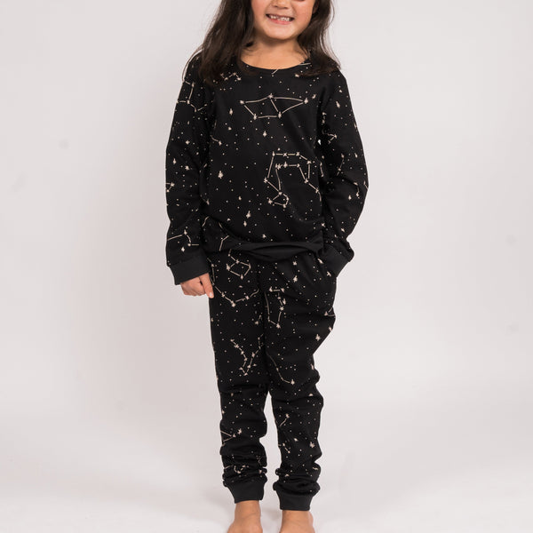 Constellations Glow-in-the-Dark Kids Pajamas Set