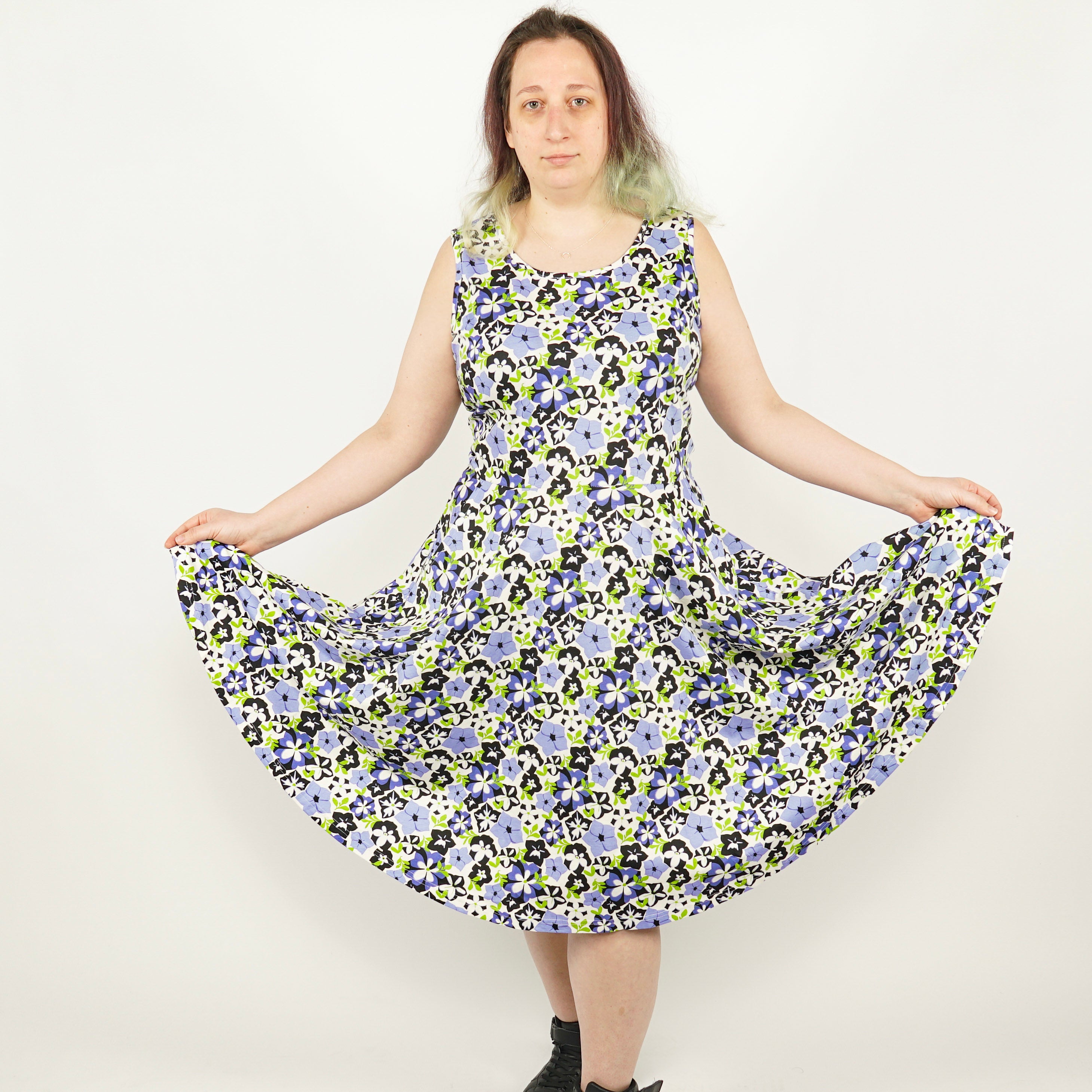 Petunias Sleeveless Twirl Dress [FINAL SALE]