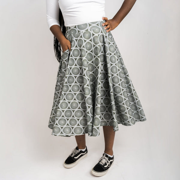 Geometric Dandelion Twirl Skirt [FINAL SALE]