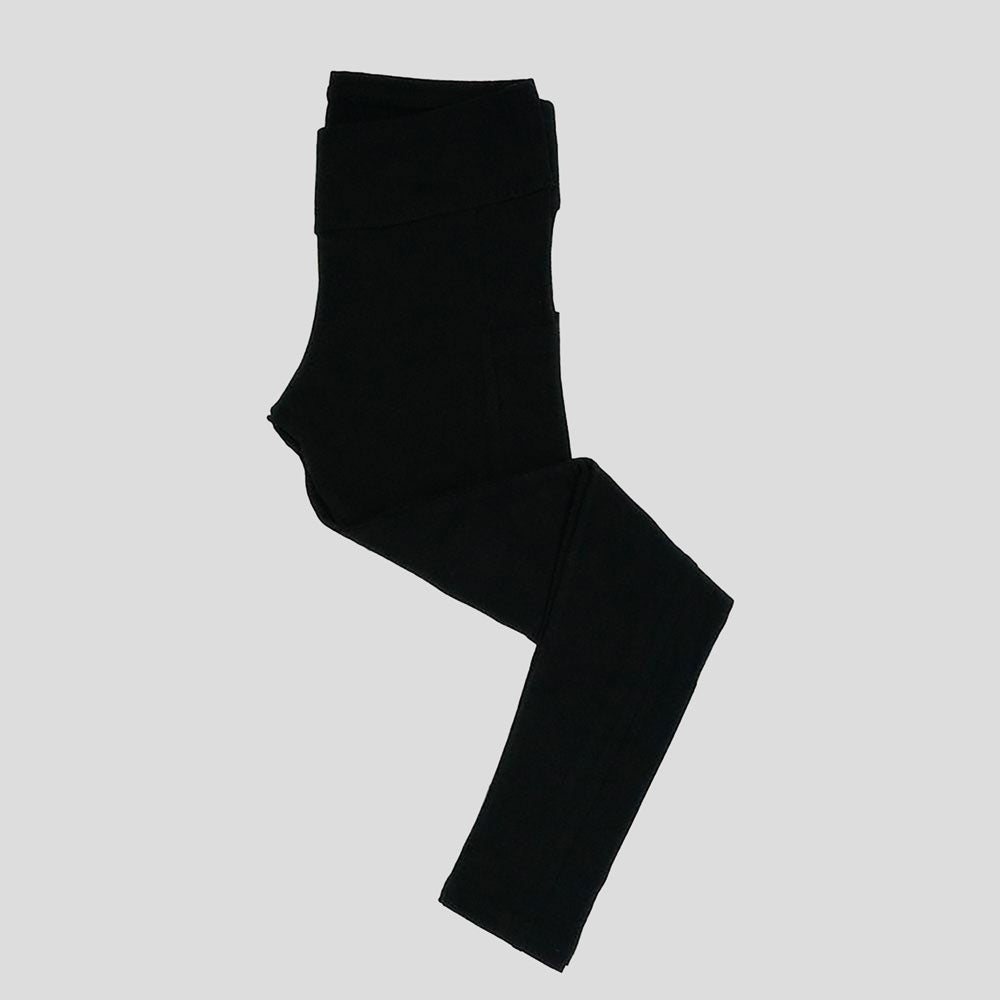 Black Kids Athletic Fit Leggings with Pockets