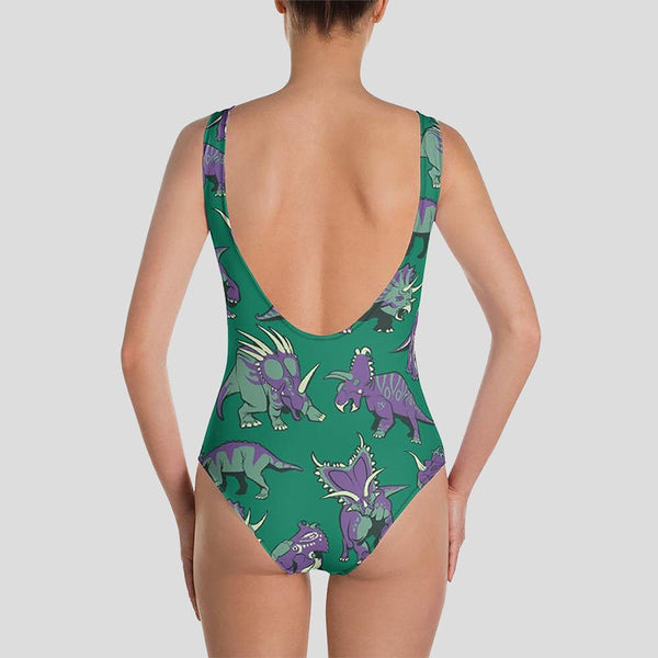 Ceratopsids Custom One-Piece Swimsuit