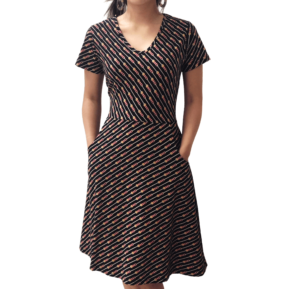 Womens Clothing, Womens Engineering Dress with Pockets, Womens Electrical Dress with Pockets, Womens Electronics Dress with Pockets, Womens Resistors Dress with Pockets, Womens Circuit Dress, Womens Circuits Dress with Pockets, Womens STEM Dress, Womens Electricity Dress with Pockets, Resistors Dress with Pockets - SVAHA USA