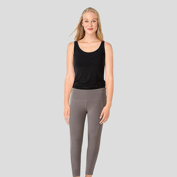 Granite Grey Adults Athletic Fit Leggings with Pockets [FINAL SALE]