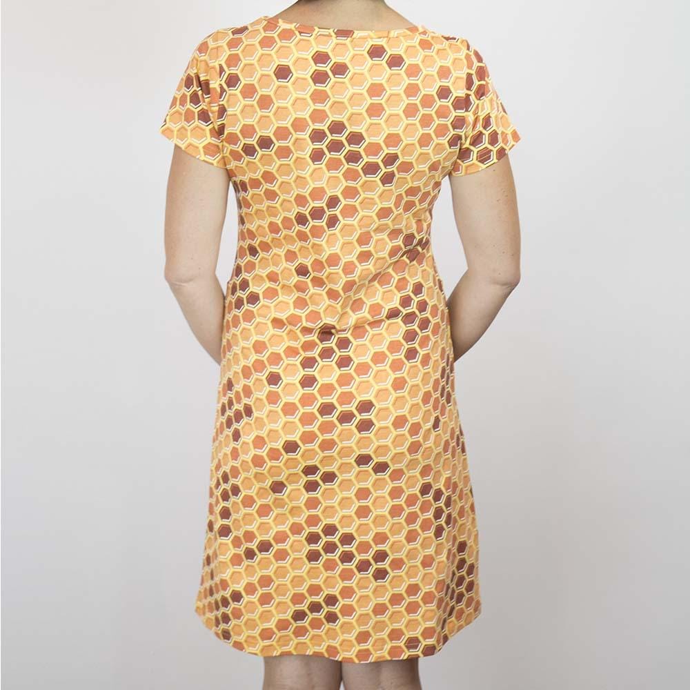 Honeycomb Print Sheath Dress