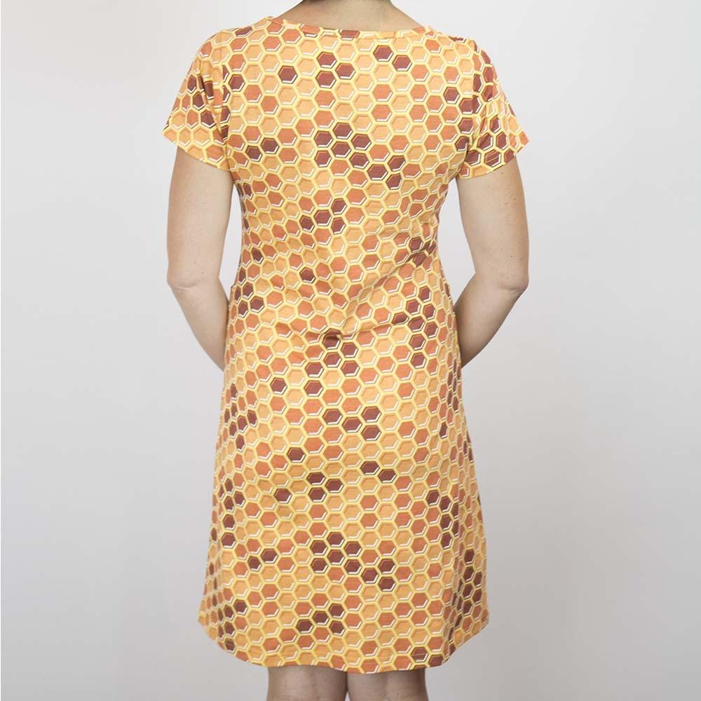 Honeycomb Print Sheath Dress - Svaha USA