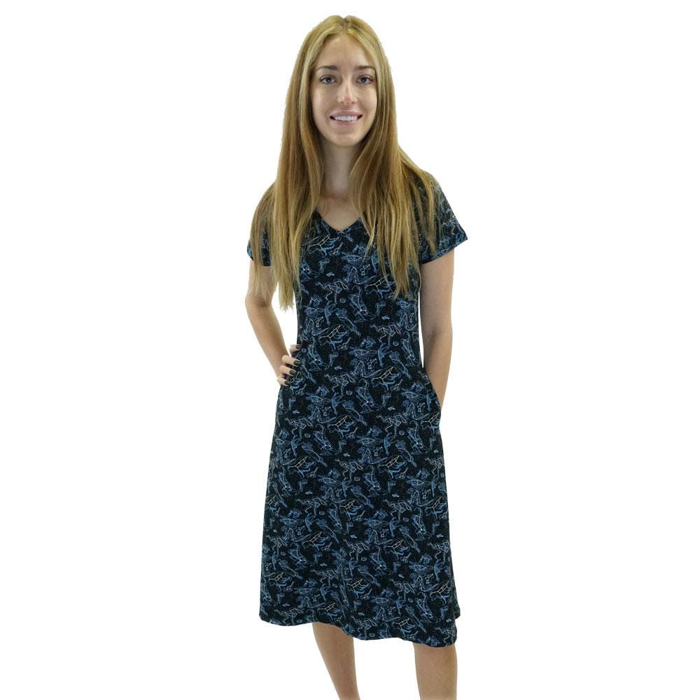 Illustrated Constellations Glow-in-the-dark Katherine Dress