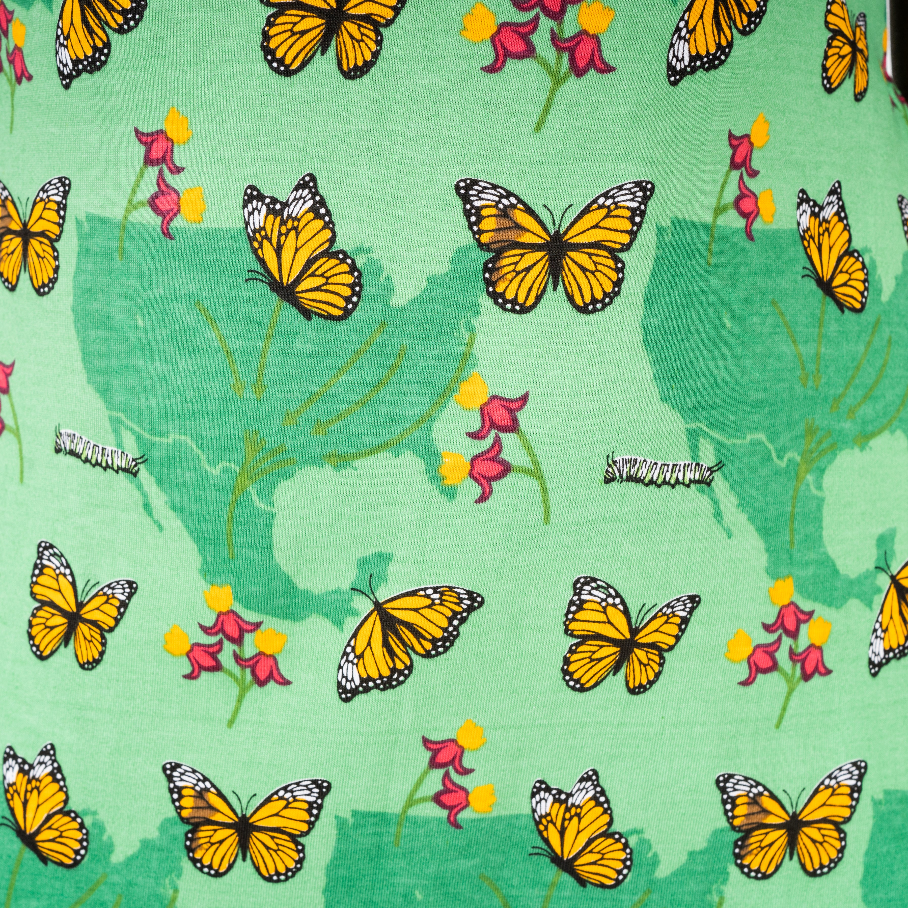 Monarch Butterfly A-Line Dress (No Waist Seam)[FINAL SALE]