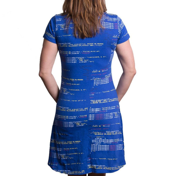 JavaScript Code Fit & Flare Dress - Svaha USA