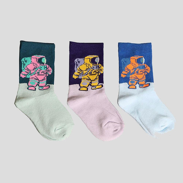 Lunar Astronaut Kids Socks Bundle- 3 Pack [FINAL SALE]